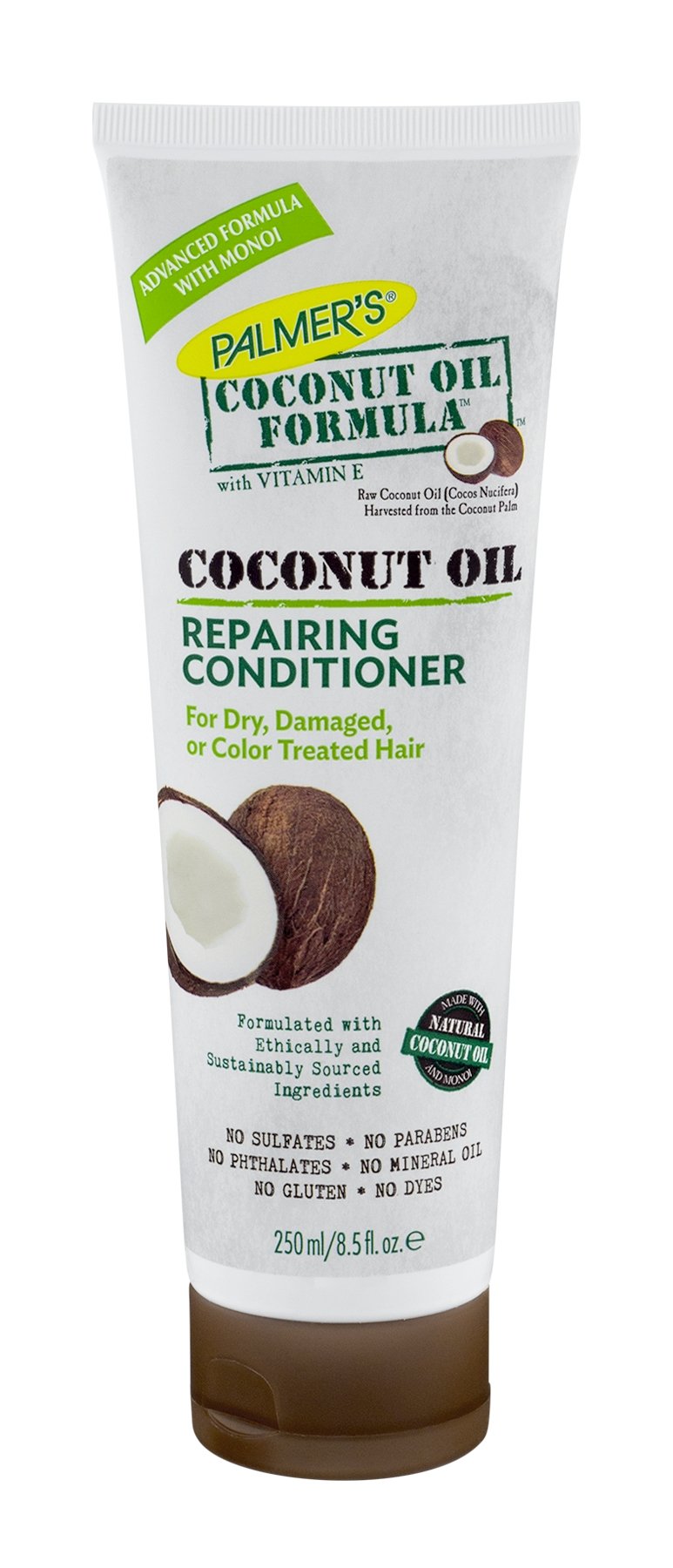 Palmer'sCoconut Oil Repairing Conditioner-For Dry,Damages Or color Treated Hair-Deeply Hydrates & Mositurises Hair-Leaves hair Soft,Strong,Shiny & Silky-No Parabens,Sulphates,Dyes,Mineral Oil-250ML