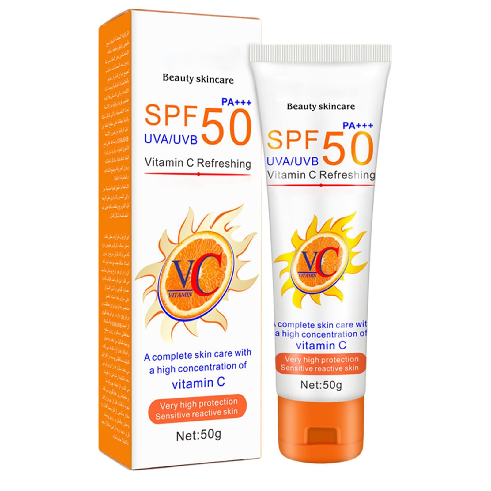 NALACALSun Cream SPF 50, Suncream for High Sun Protection SPF 50 Face Moisturiser, Waterproof Sun Cream Against UVA & UVB, Sun Lotion Sunscreen For Daily Use, Travel, Strong Antioxidant Capacity