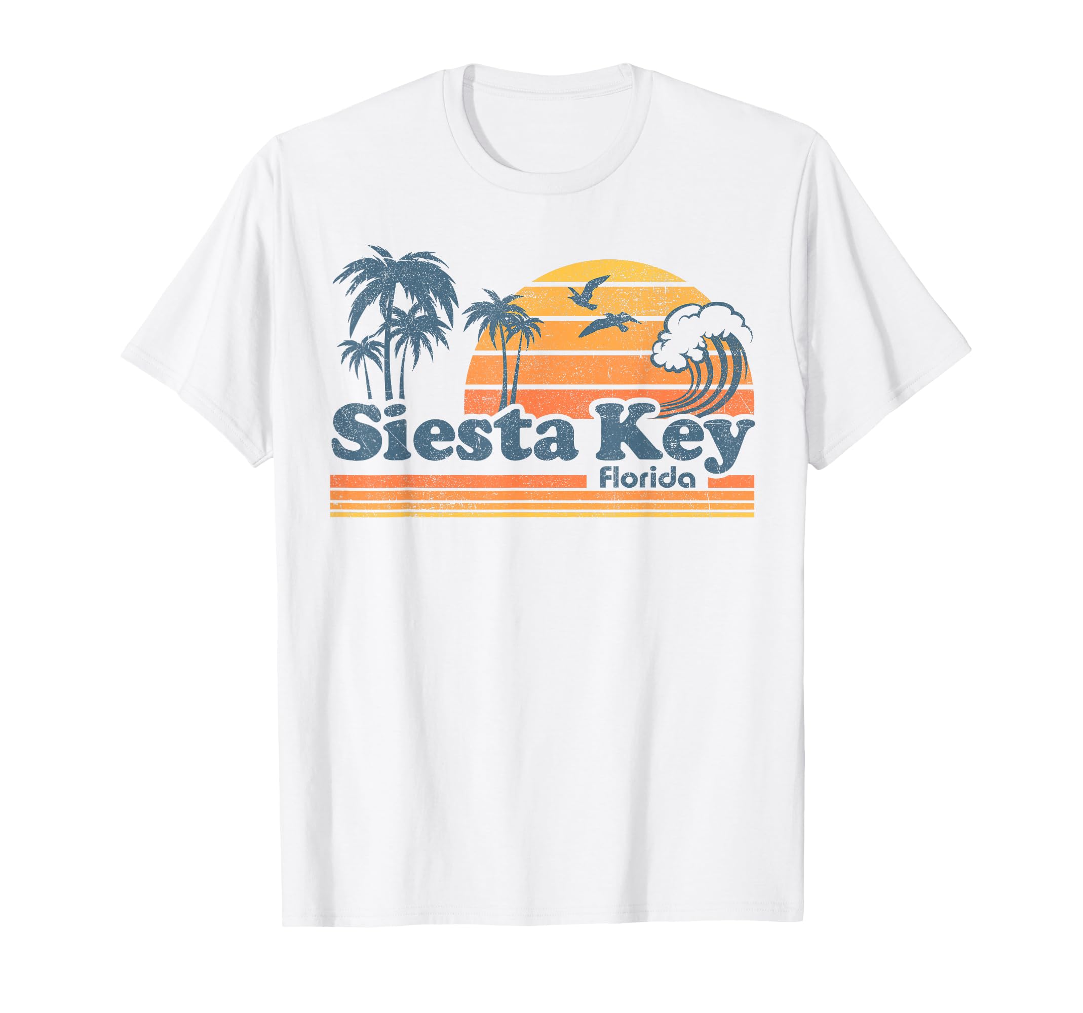 Siesta Key Beach Florida Vintage Spring Break Vacation Retro T-Shirt