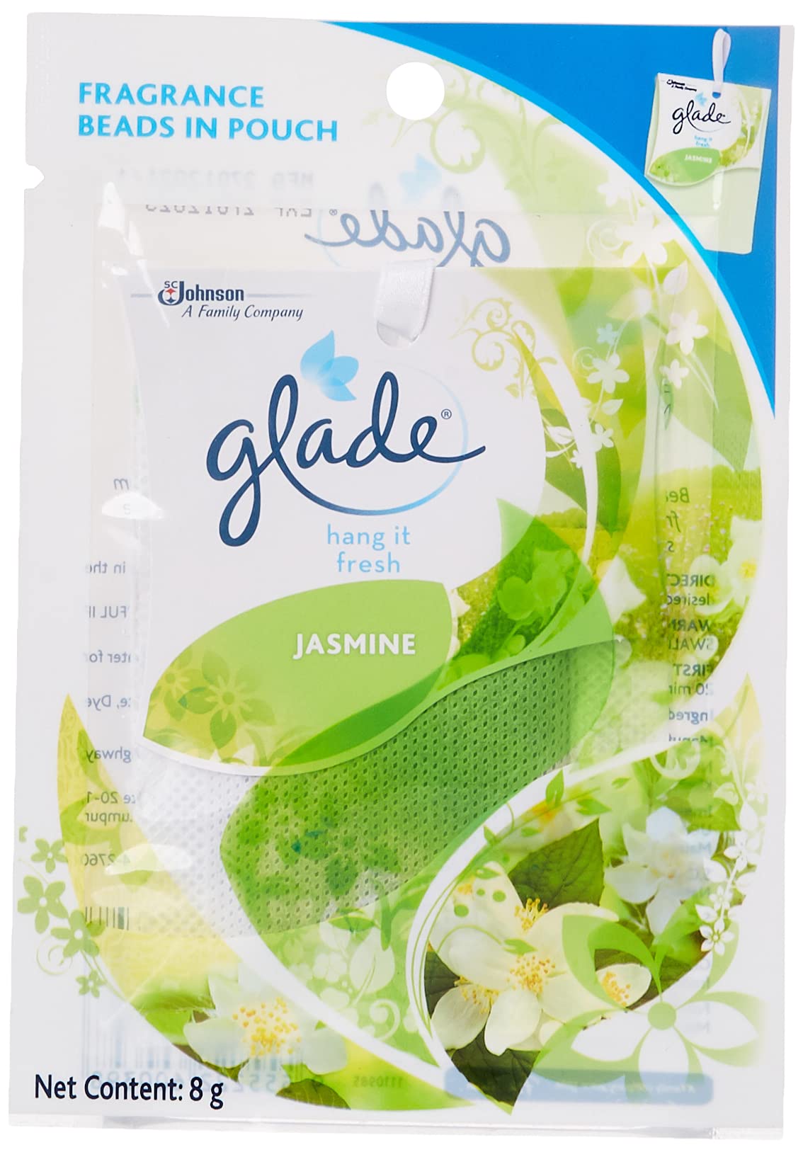 Glade Hang-It Fresh Air Freshener, Jasmine, Liquid 8g