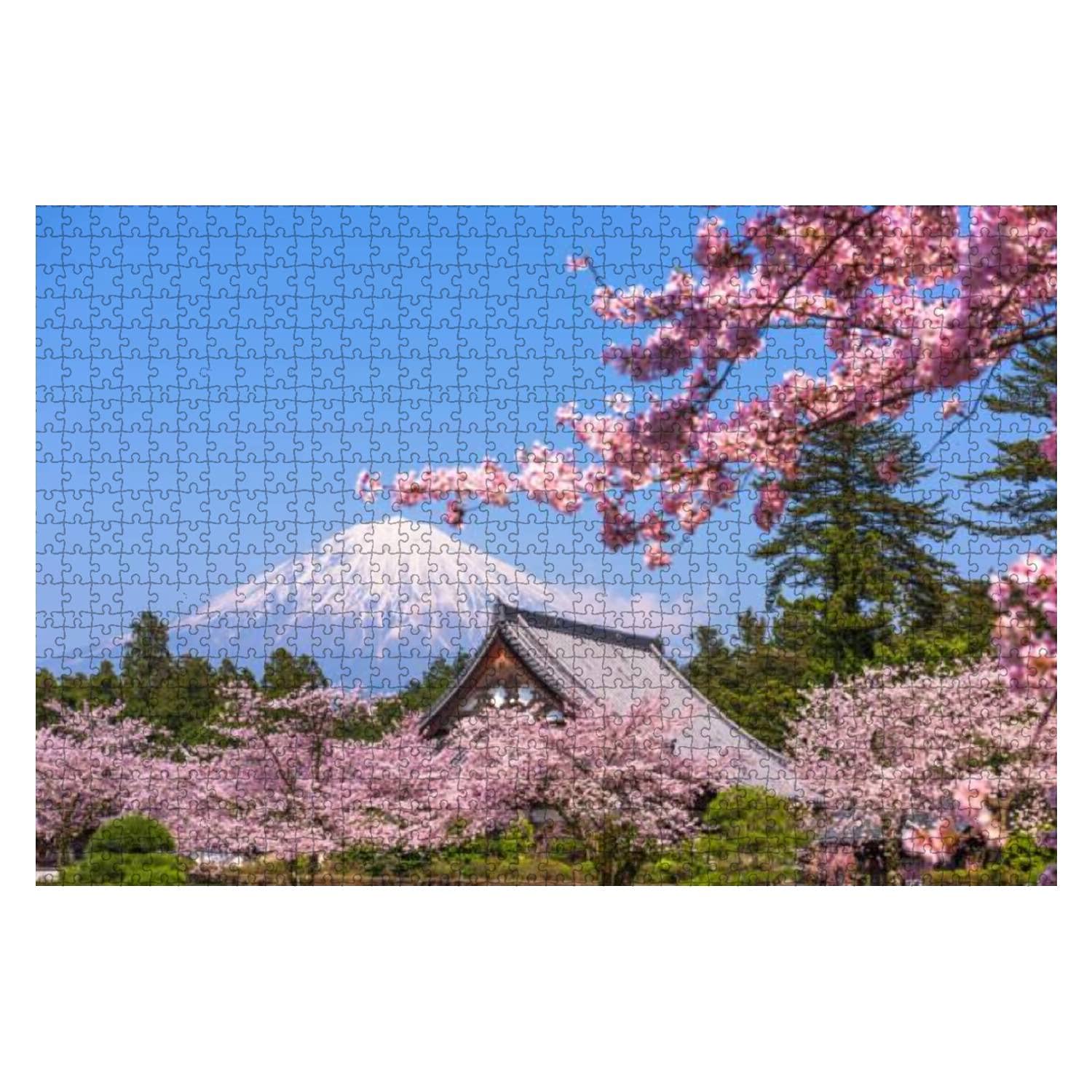 Fujinomiya Shizuoka Japan with Mt Fuji 1000 Pieces Wooden Jigsaw Puzzles for Adults Decompression DIY Children Educational Puzzles Creative Games Toys Gift Home Decor