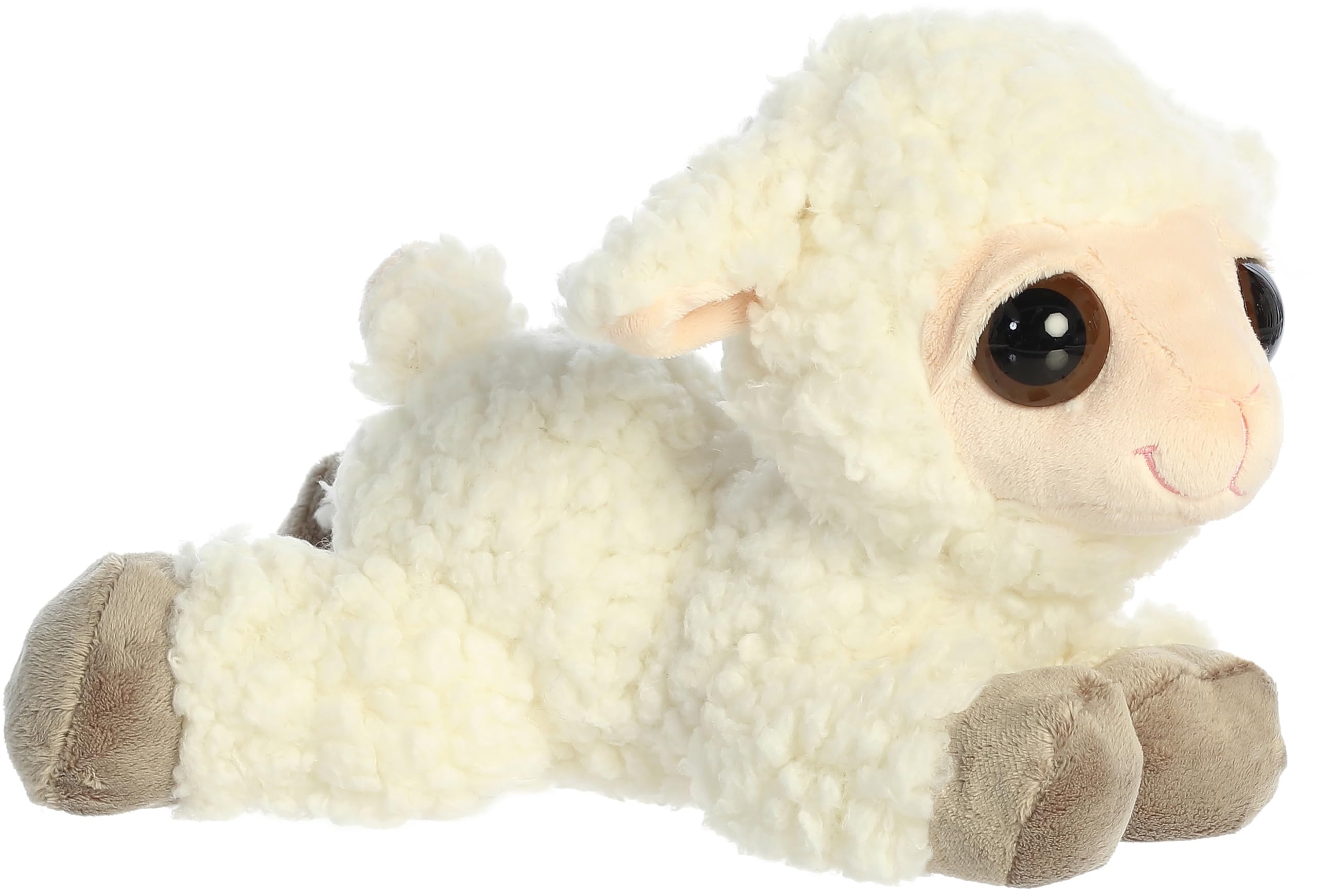 Aurora® Enchanting Dreamy Eyes™ Lea Lamb Stuffed Animal - Captivating Gaze - Aesthetic Appeal - White 10 Inches