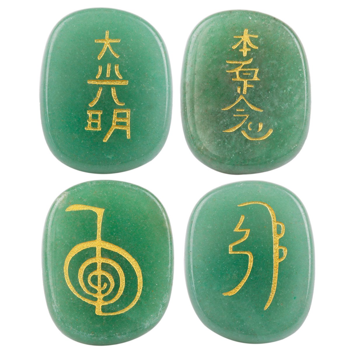 SUNYIK Tumbled Chakra Stone Set, Palm/Pocket/Worry/Stone,Healing Crystals,Assorted Styles Green SUNGDV000207