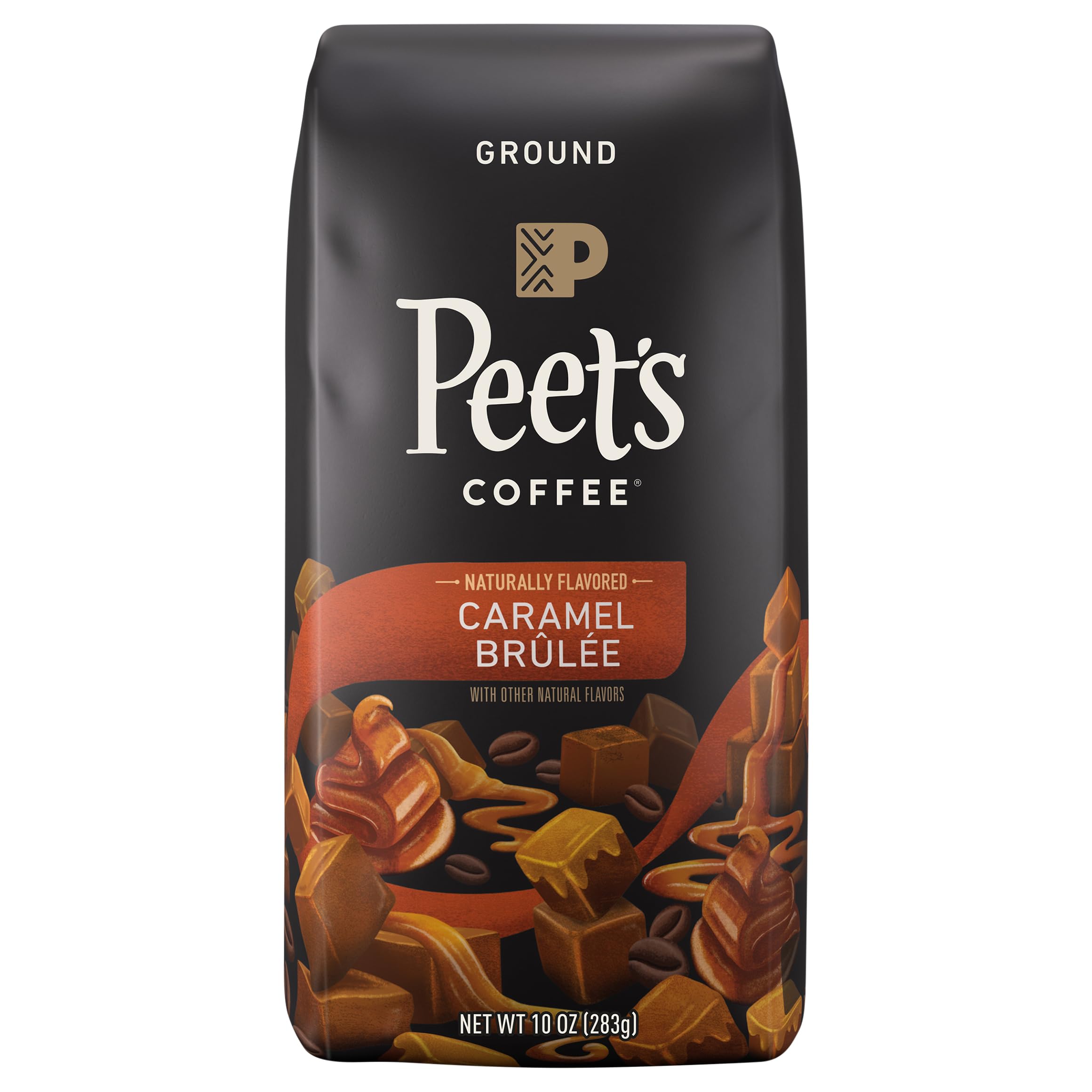 Peet's CoffeeCaramel Brulee Flavored Ground Coffee, 10 Ounce