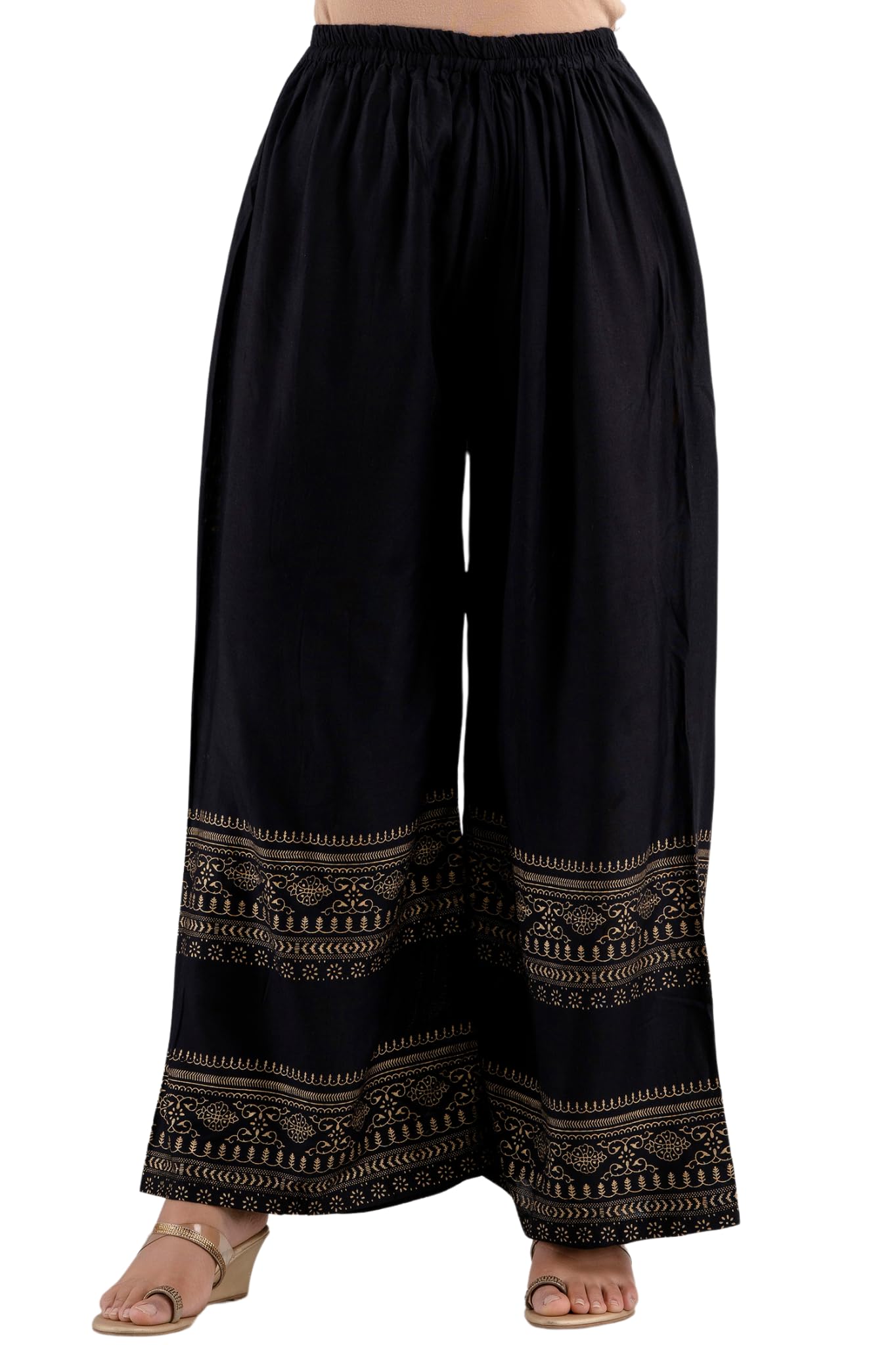 RATNAVALI Cotton Rayon Printed Palazzo | Regular Fit Palazzo Pants for Woman & Girls