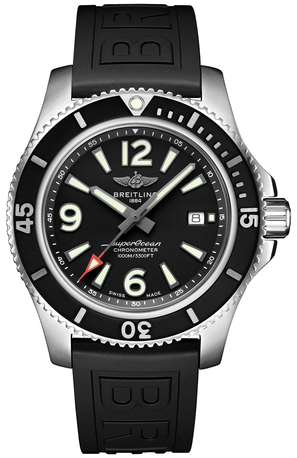 BreitlingMens Superocean 44mm Watch 1000 Meter Waterproof