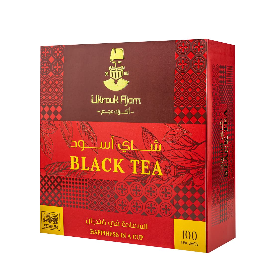 UKROUK AJAM - أكرك عجمPure Ceylon Black Tea (100 Tea Bags)