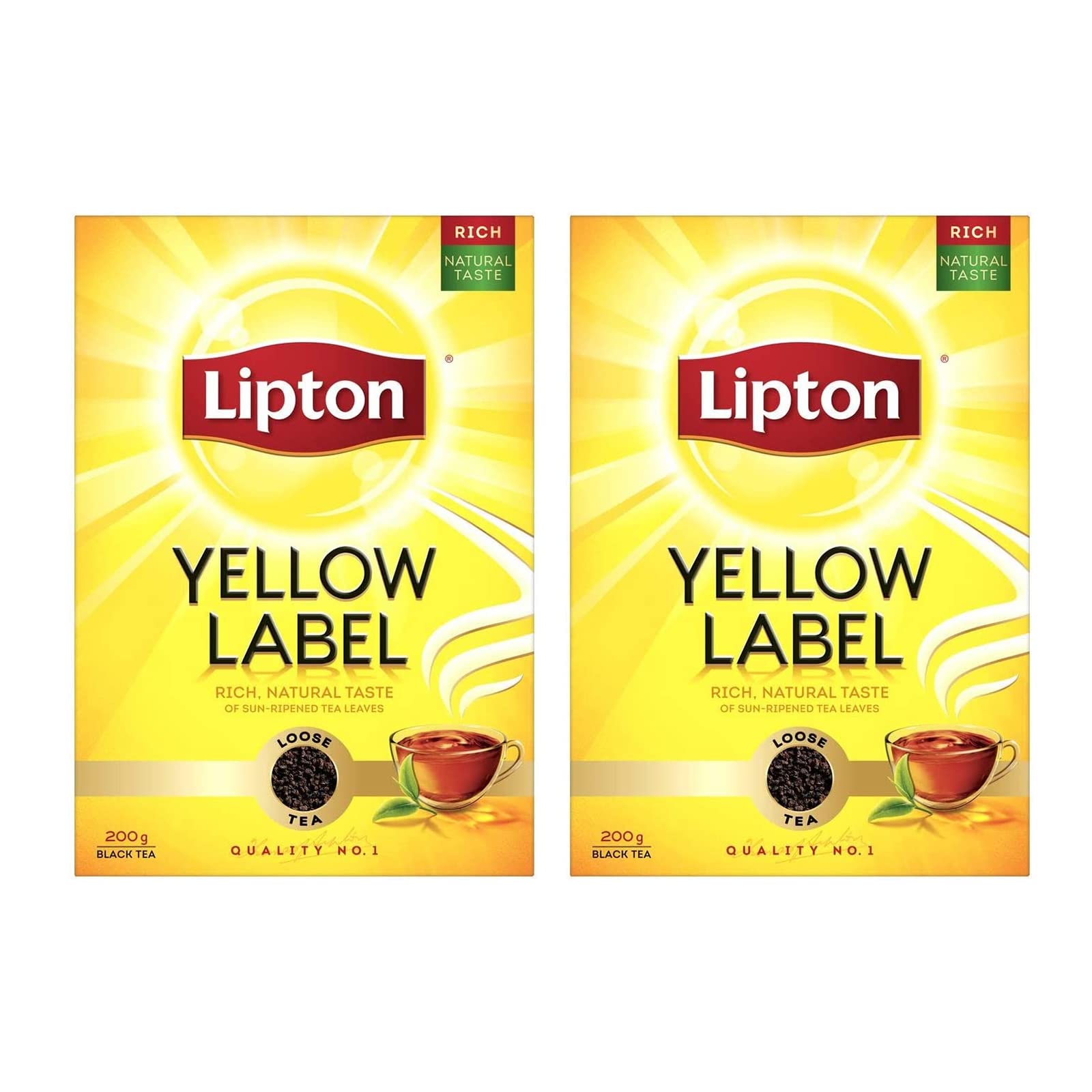 Lipton Yellow Label Black Loose Tea 2 x 200 g