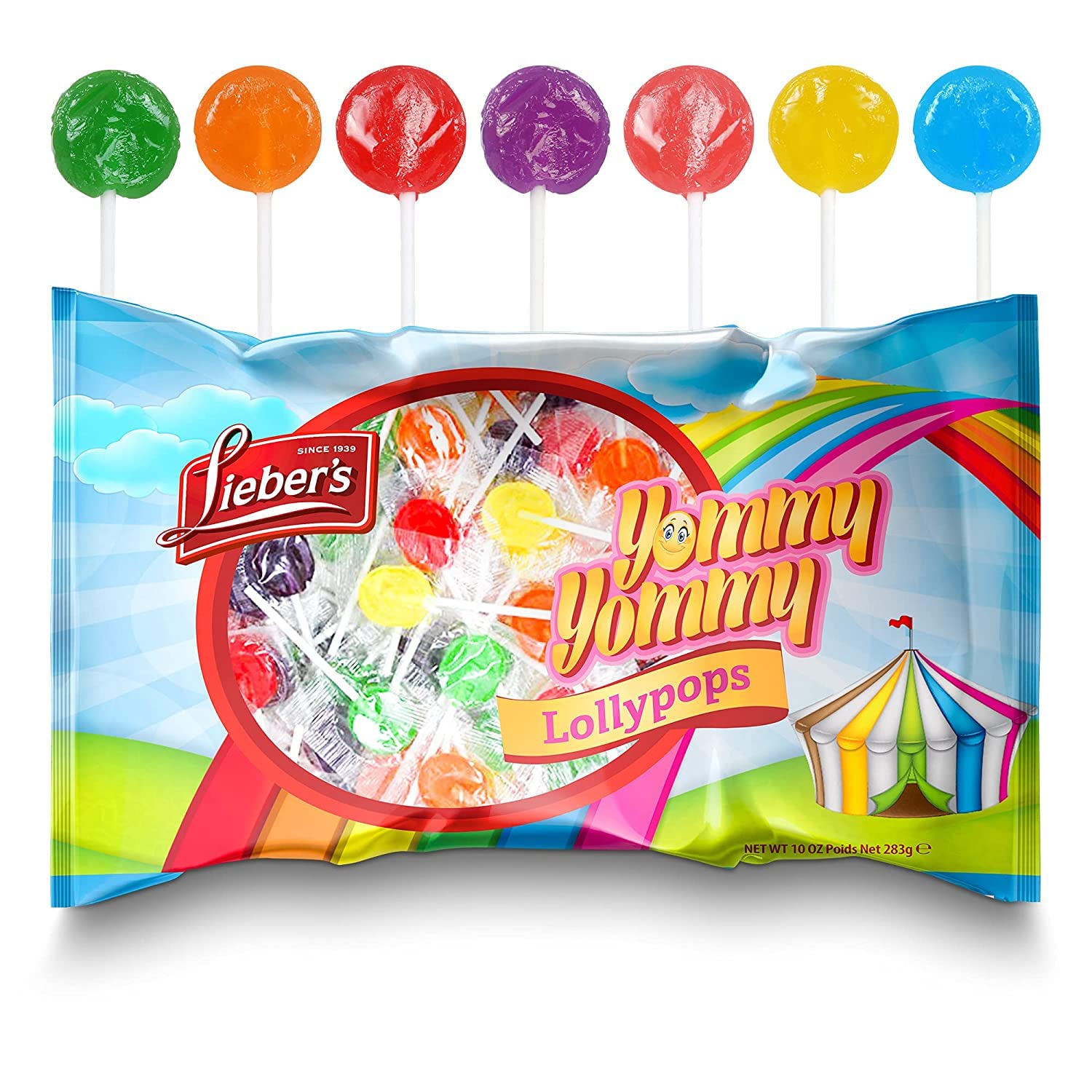 Lieber's Assorted Candy Lollipops, Bulk Lolly Pops Individually Wrapped, Loli Suckers Party Pack, Kosher