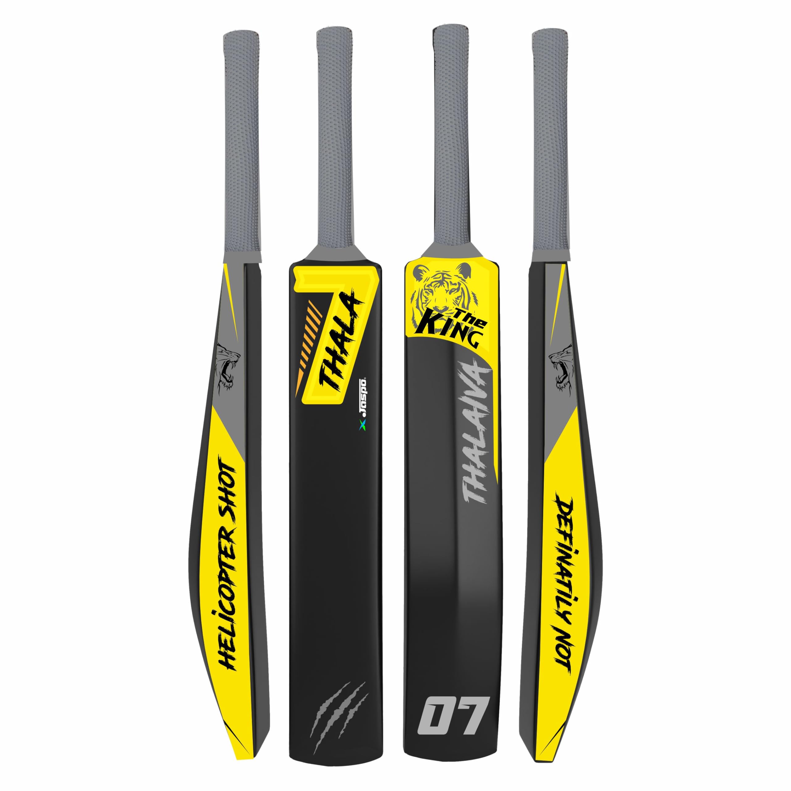 Jaspo Thala Cricket bat Hard Plastic Tennis Cricket Full Size Bat (35” X 4.5” inch) for All Age Groups (THALA)