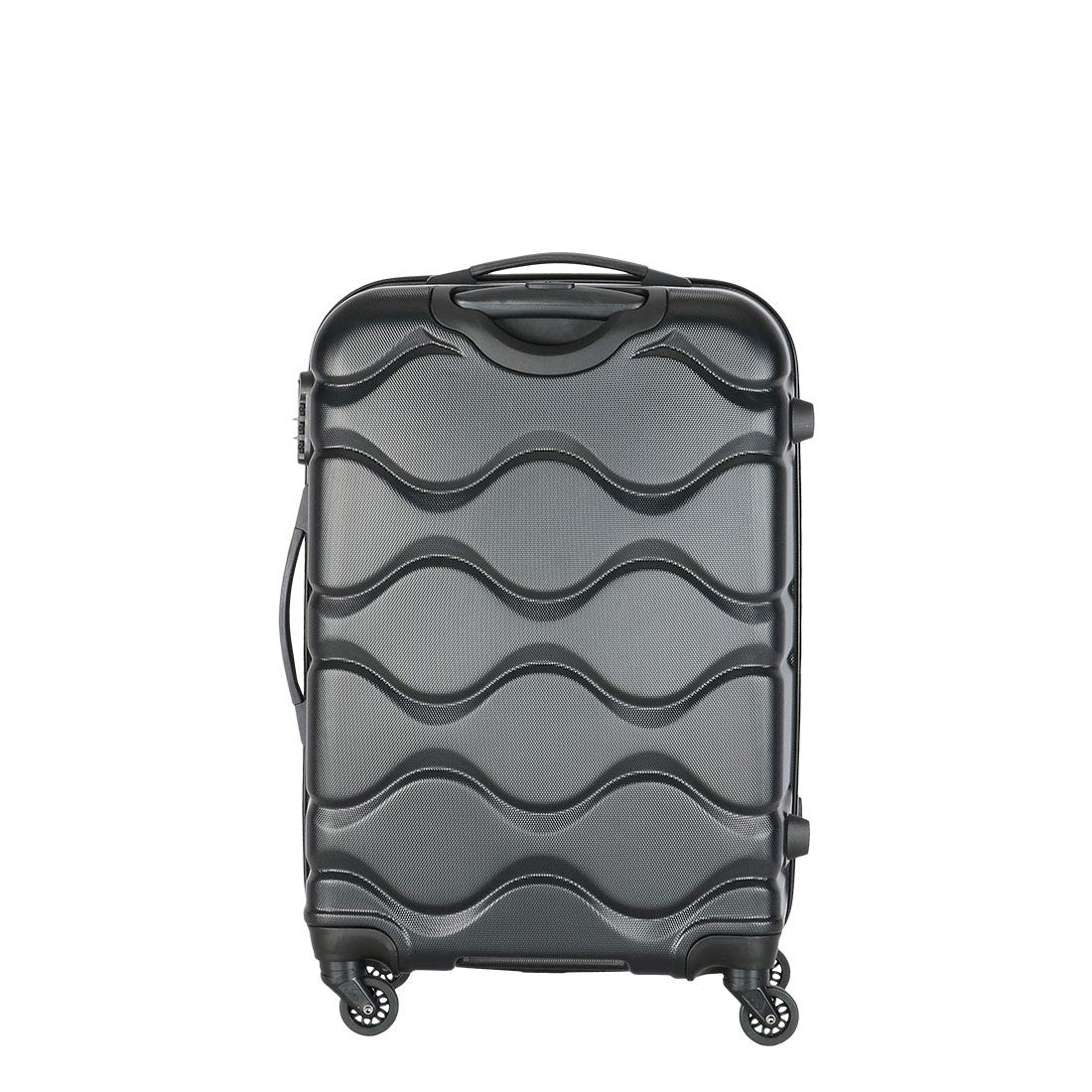 Kamiliant by American Tourister Kam Onda ABS 68 cms Black Hardsided Check-in Luggage (KAM ONDA SP Medium Size -Black)