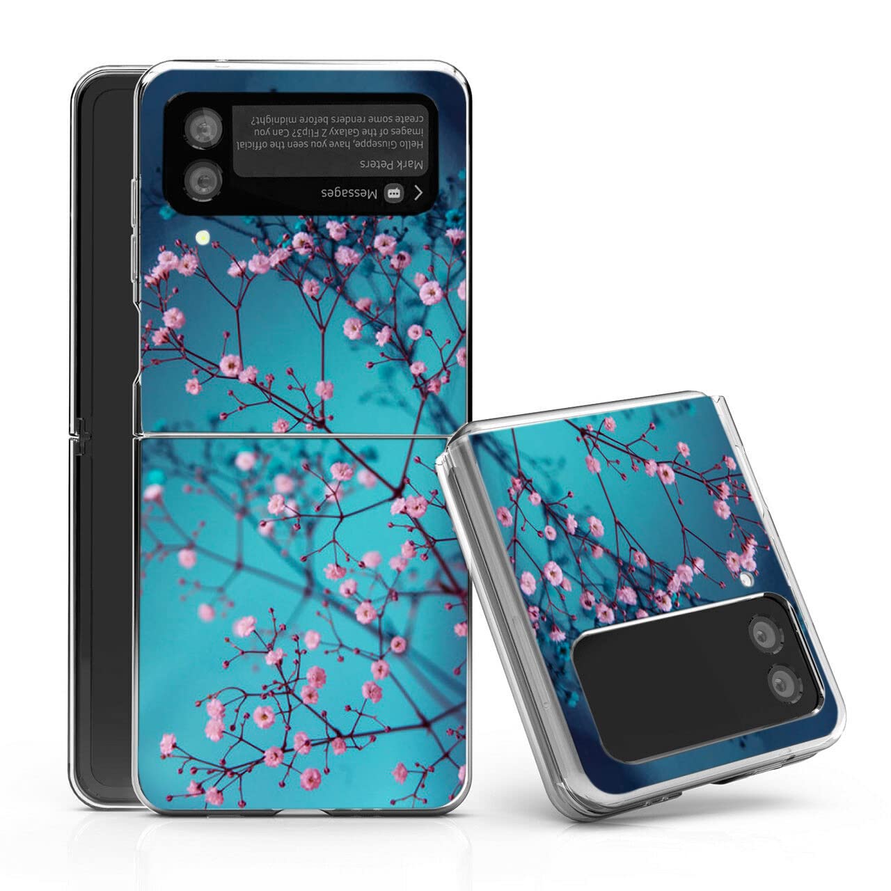 BCOV Galaxy Z Flip 4 5G Case, Plum Blossom Flower Anti-Scratch Solid Hard case Protective Shookproof Phone Cover For Samsung Galaxy Z Flip 4 5G