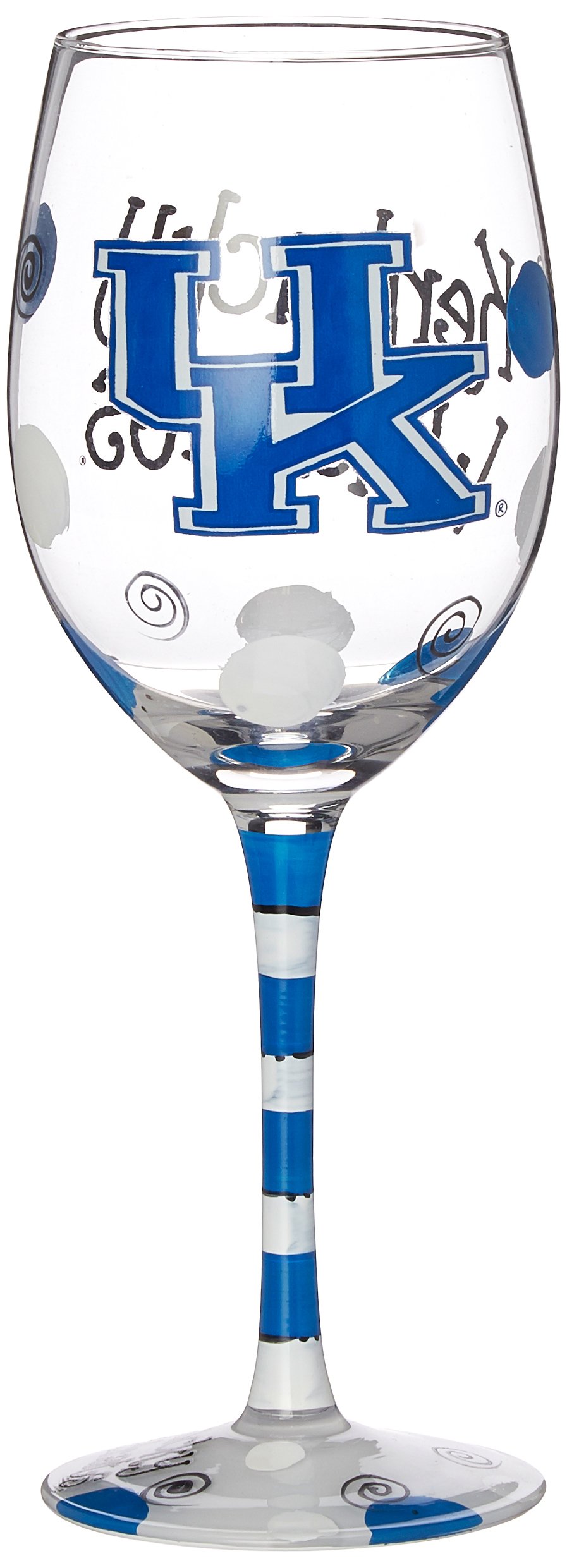 Game Day Outfitters NCAA Kentucky Wildcats Drinkware Wine Glass, One Size/12 oz, Multicolor