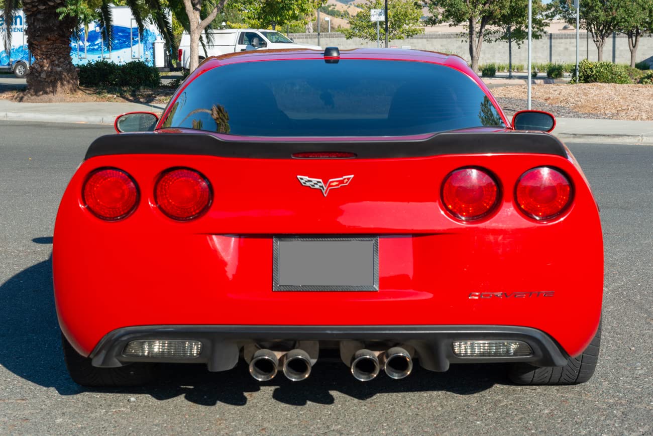 Replacement for 2005-2013 Chevrolet Corvette C6 All Models | ZR1 Extended Style Rear Trunk Lid Wing Spoiler (ABS Plastic - Matte Black)