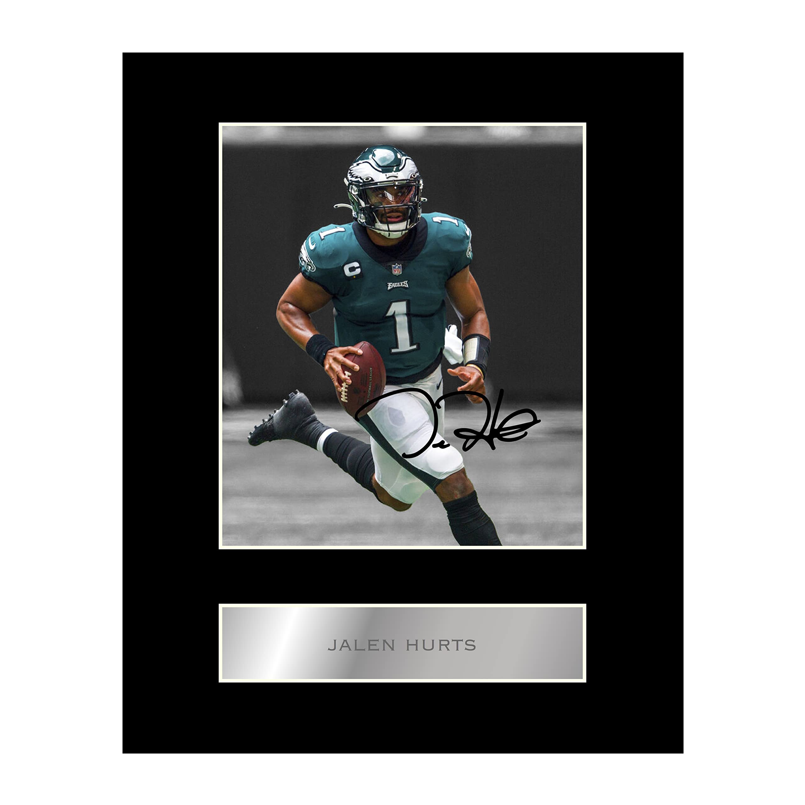 Jalen Hurts Pre Printed Signature Signed Mounted Photo Display #11 Printed Autograph Picture