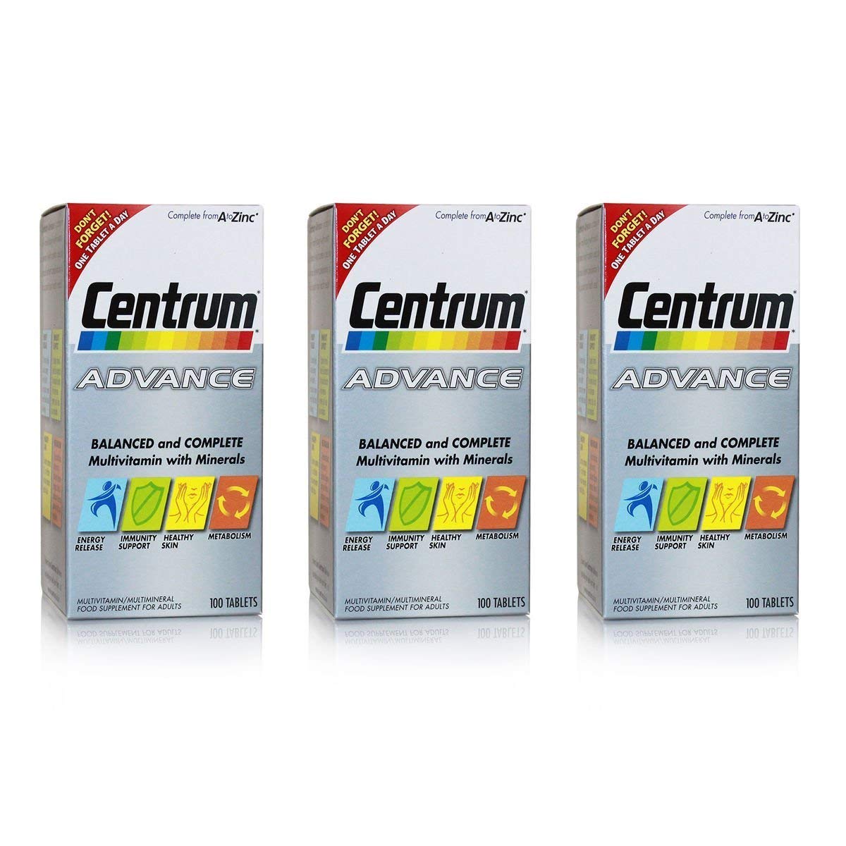 3 x Centrum Advance 100 Tablets