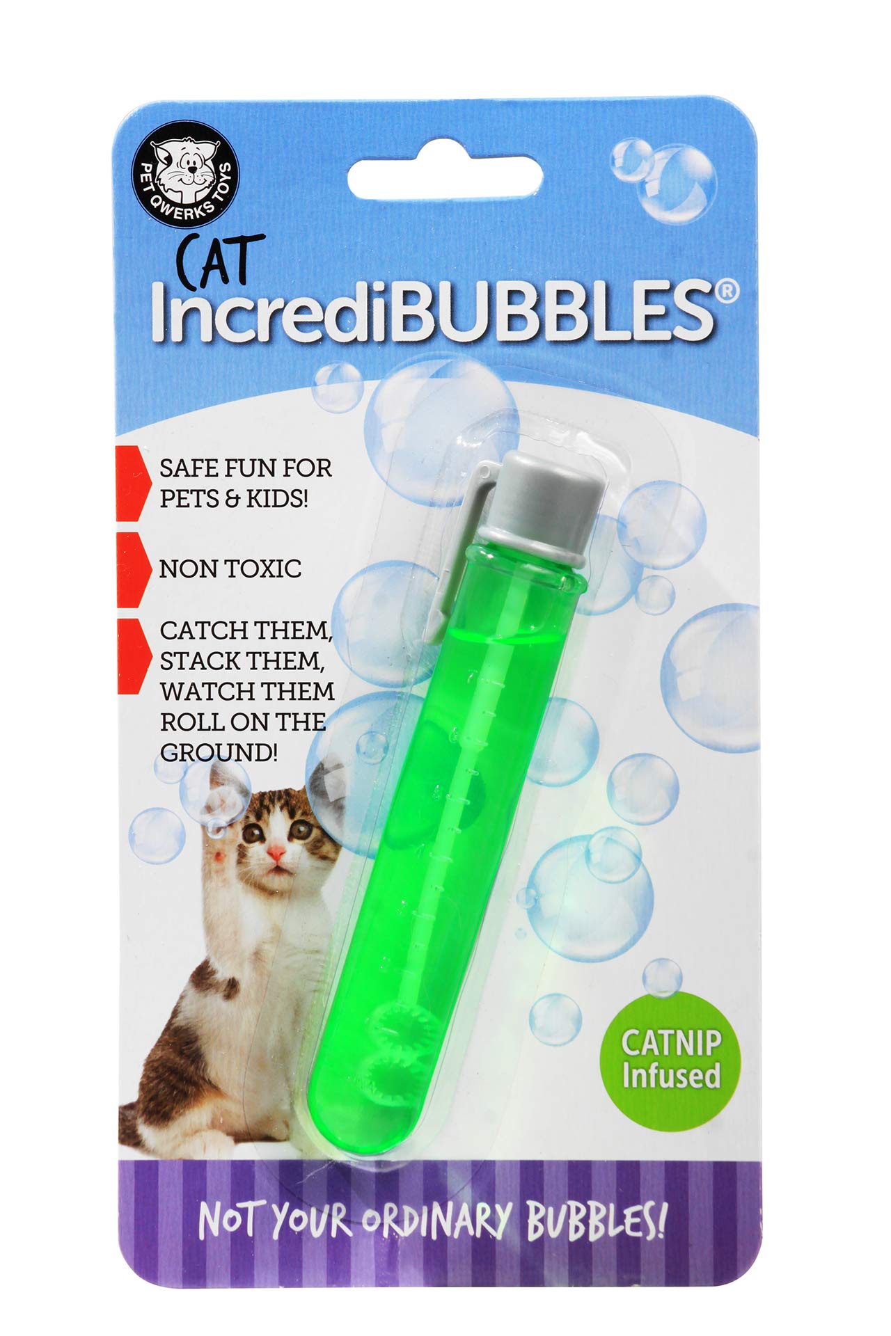 Pet Qwerks Incredibubbles Catnip Flavor for Cats