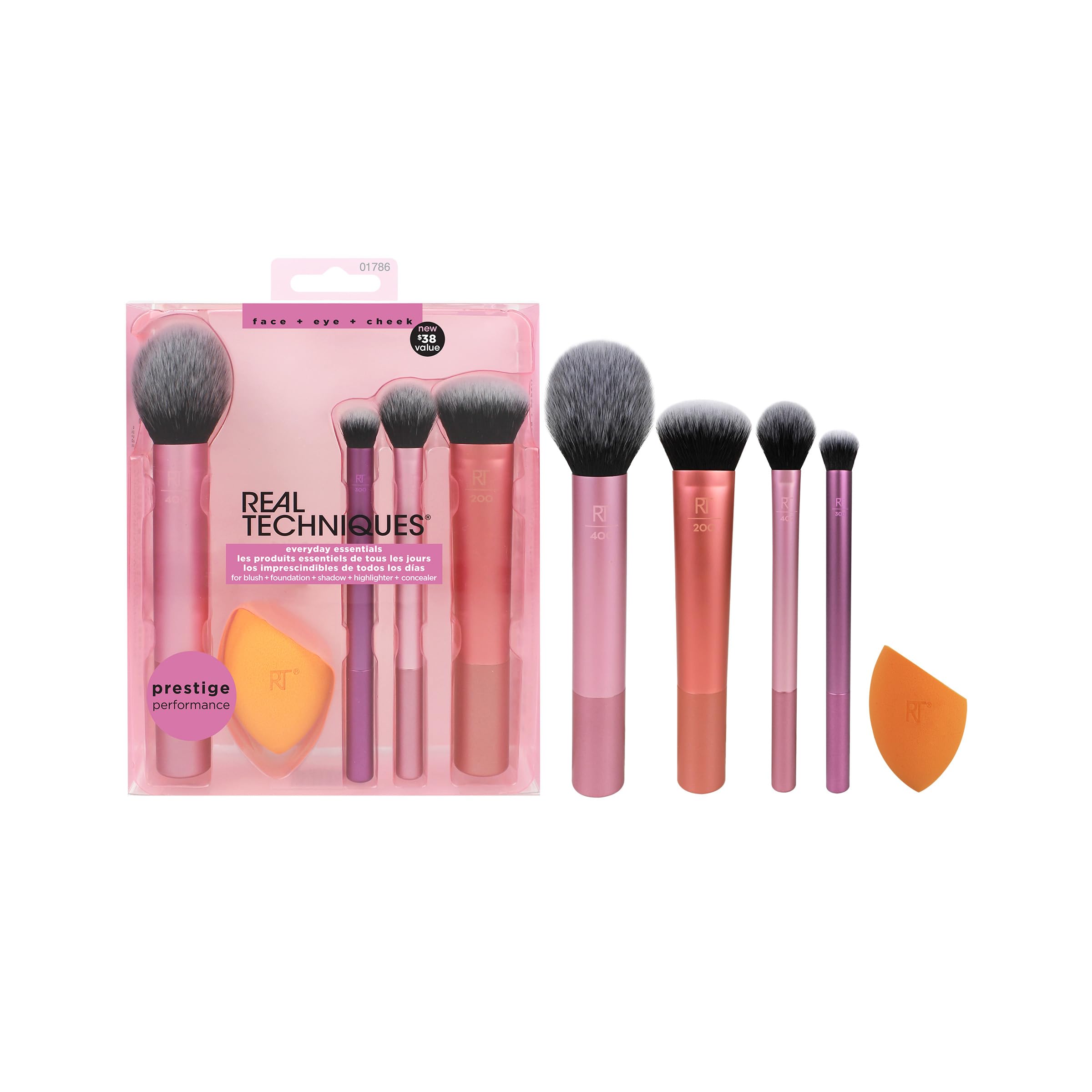 The Everyday Essentials set from Real Techniques gives you 5 essential tools to master any look tapered, soft and fluffy bristles. Blend powder blush evenly for a smooth, natural look