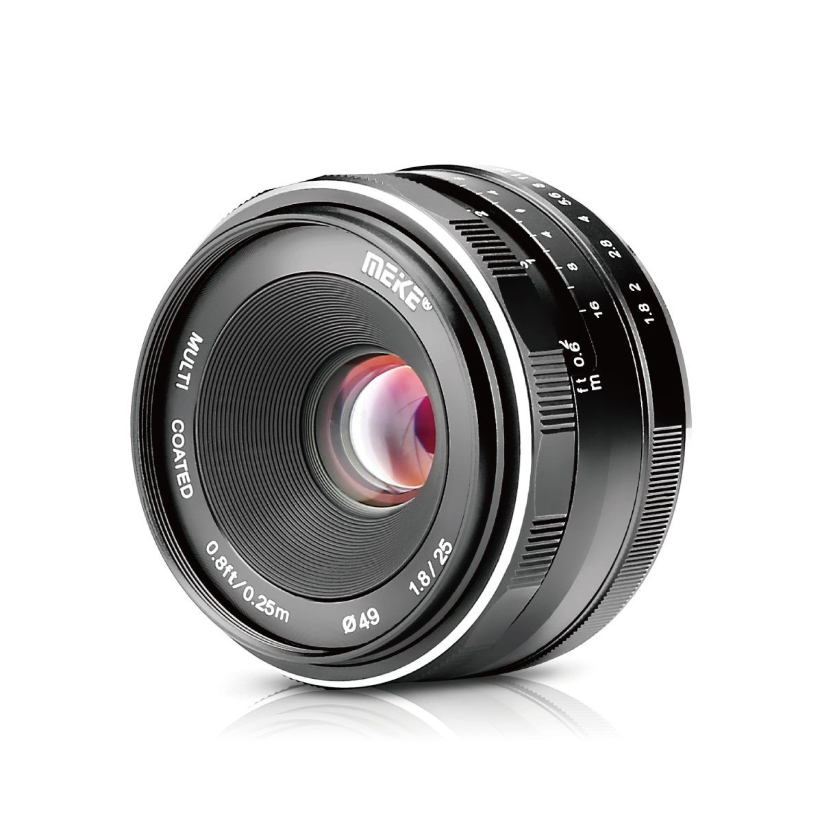 Meike 25mm F1.8 Large Aperture Wide Angle Lens Manual Focus Lens Compatible with Panasonic Lumix Olympus M43 Mount Mirrorless Cameras GH4 GH5 GH6