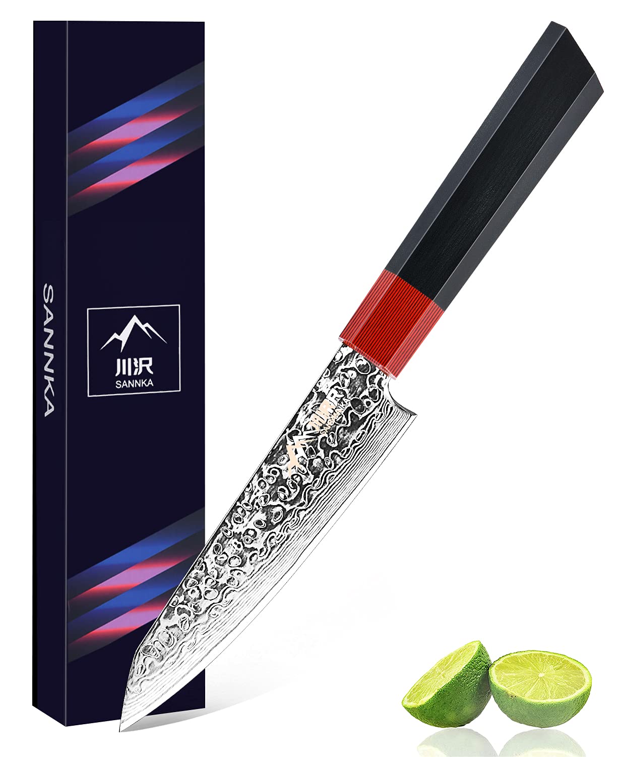 Paring Knife 5 inch Chef Knife Damascus Knife Kitchen Knife Japanese Knife VG10 High Carbon Stainless Steel Sharp Kitchen Knife 67-Layer Steel Fruit Knife Paring Knife with Sheath