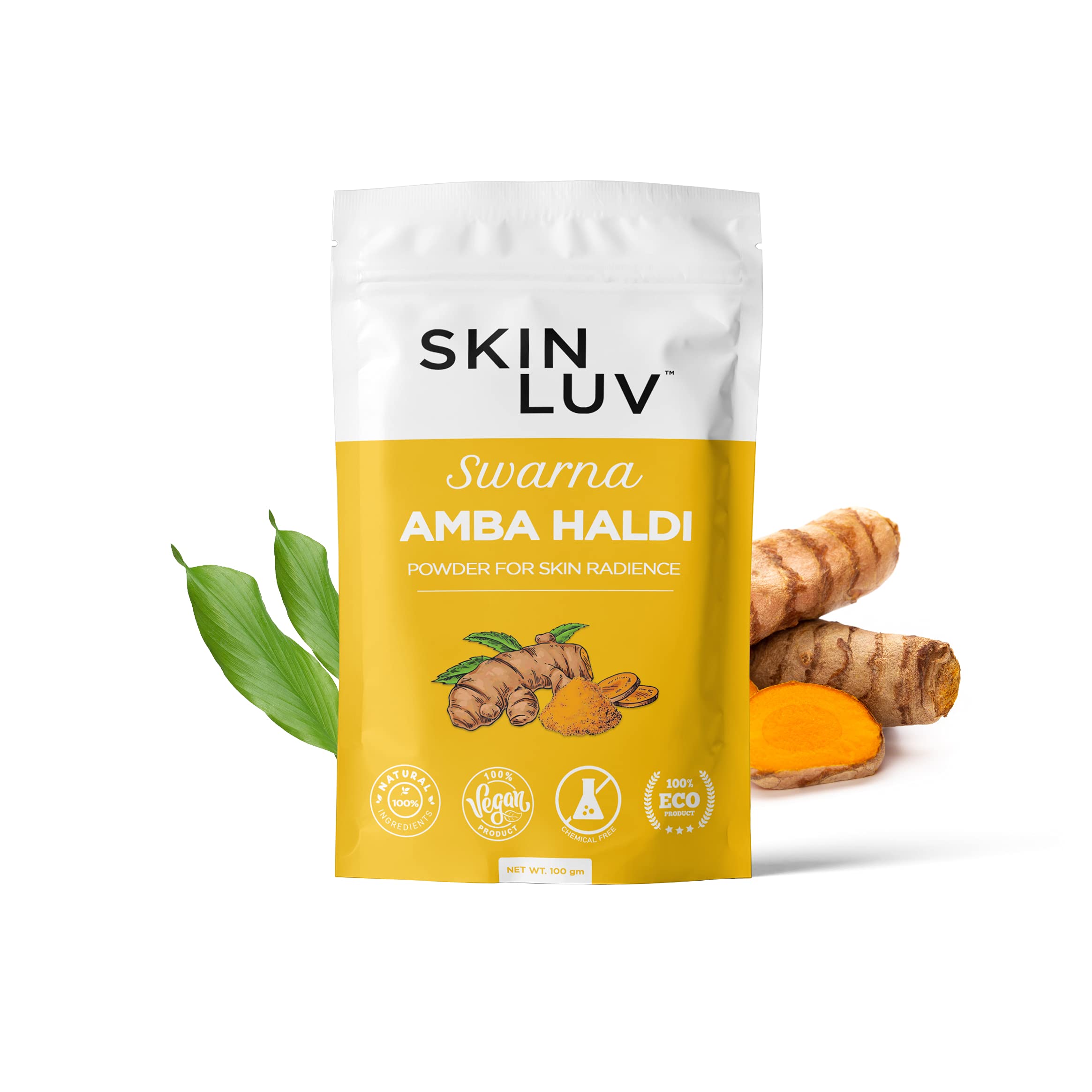 SKINLUV Swarna 100% Pure & Natural, Vegan, Chemical Free Powder For Skin 100gm… (Amba Haldi)