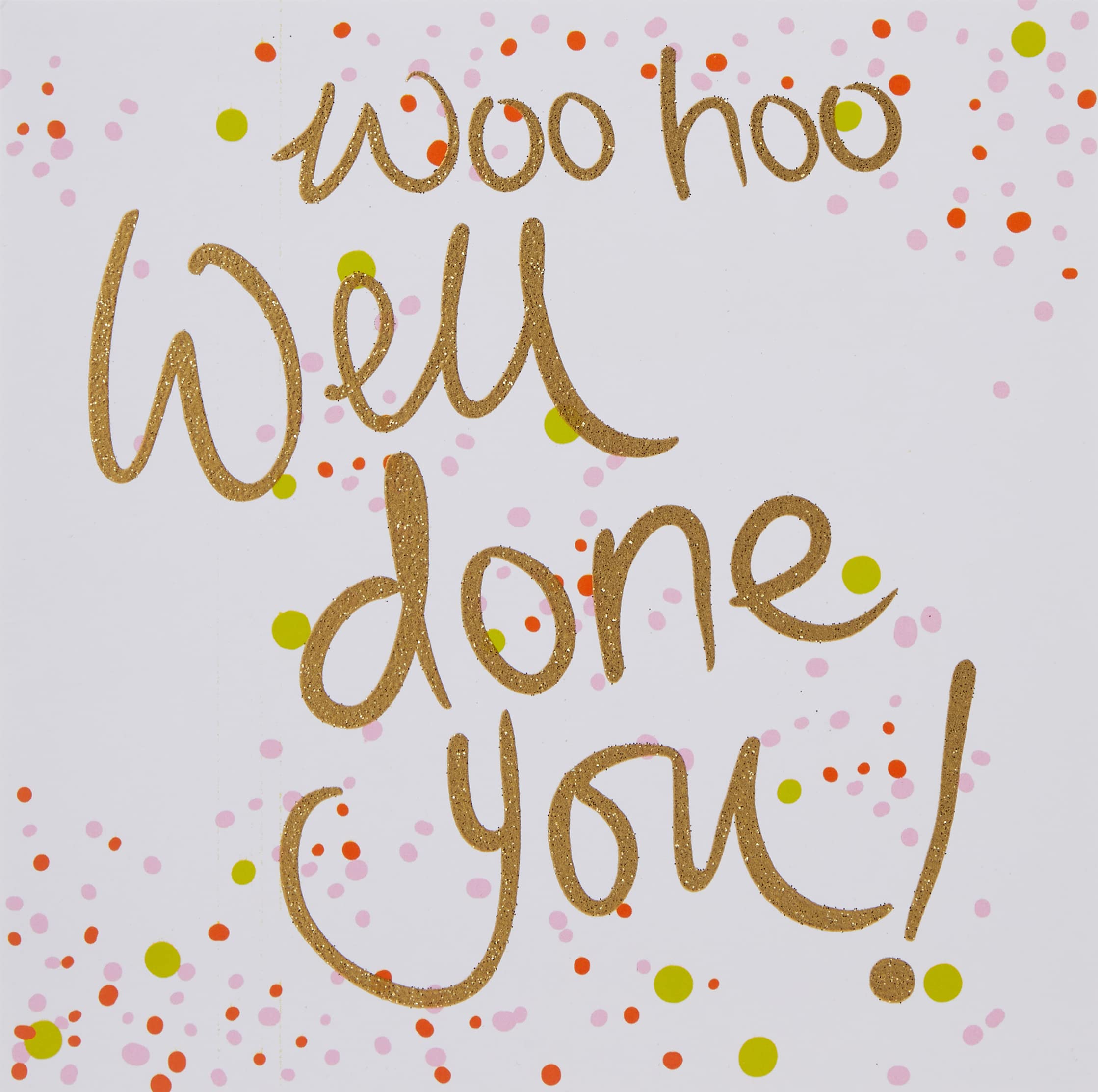 Piccadilly GreetingsLuxury Beautiful Contemporary Woo Hoo Congratulations Card - 160 mm sq - Koko Designs KL002,White