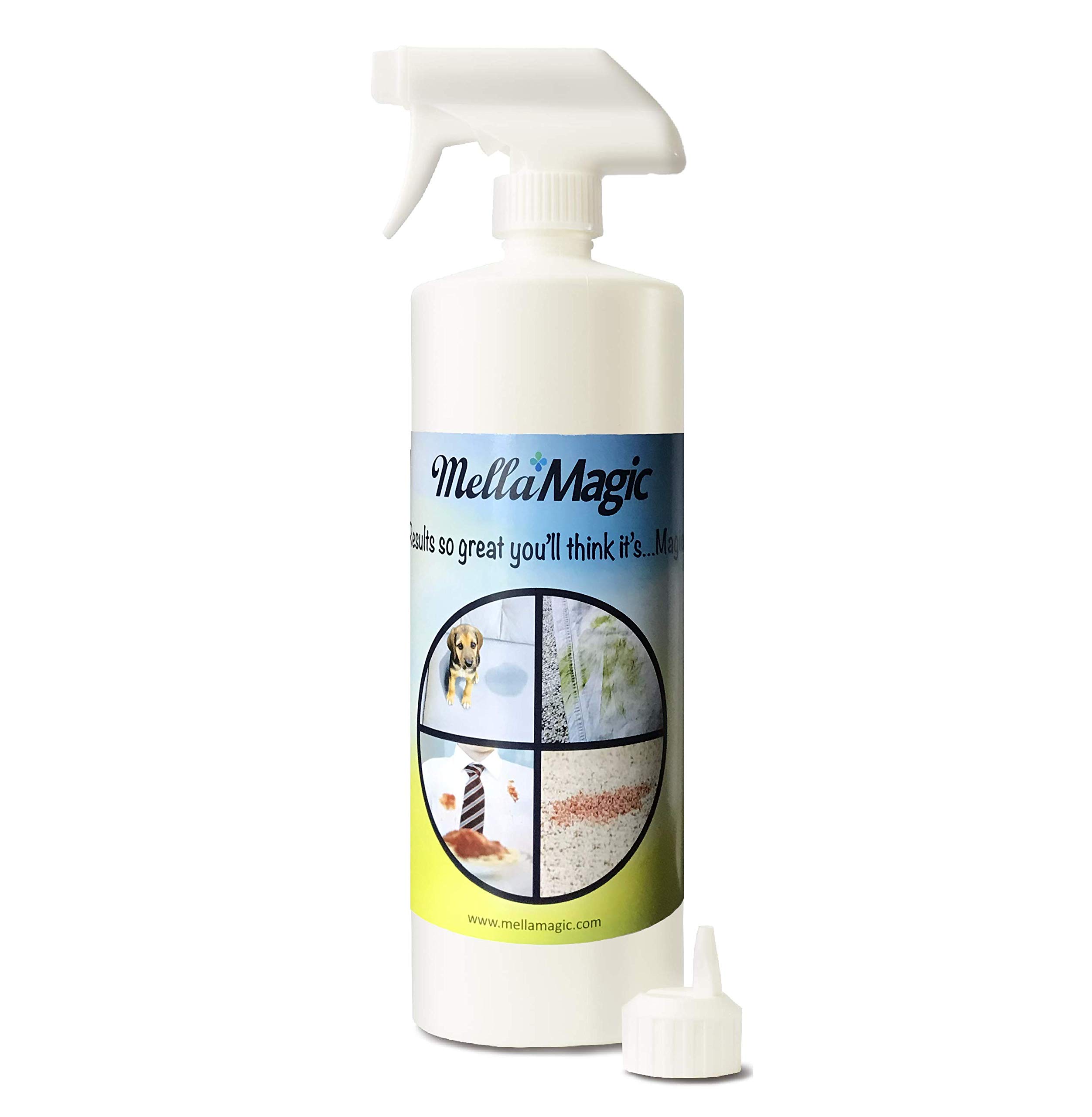 Mella Magic, Professional Enzyme Pet Stain & Odor Eliminator, Strong Carpet Cleaner, Cat & Dog Urine Remover Spray, Mango