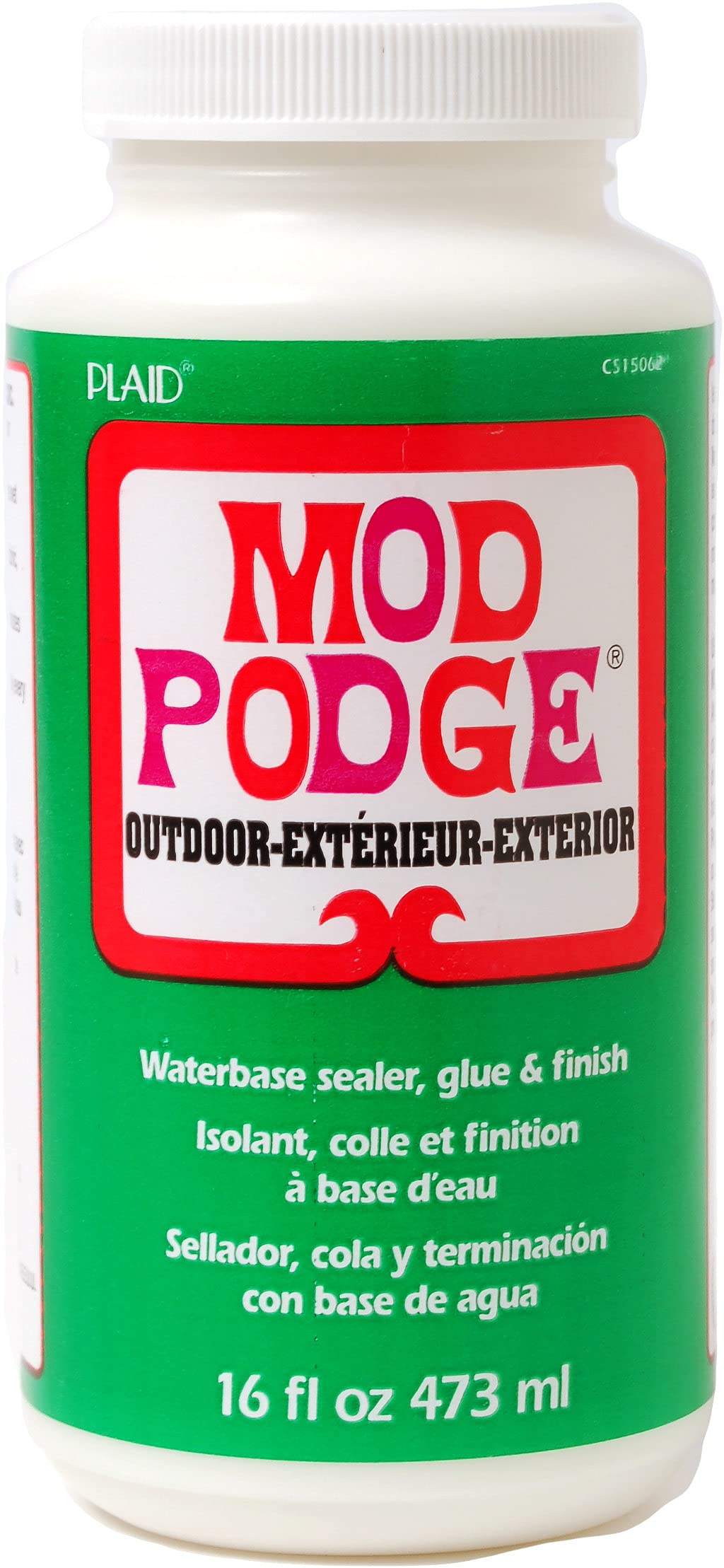 Mod PodgeWaterbase Sealer, Glue and Finish for use Outdoors (16-Ounces), White 16 ounce CS15062