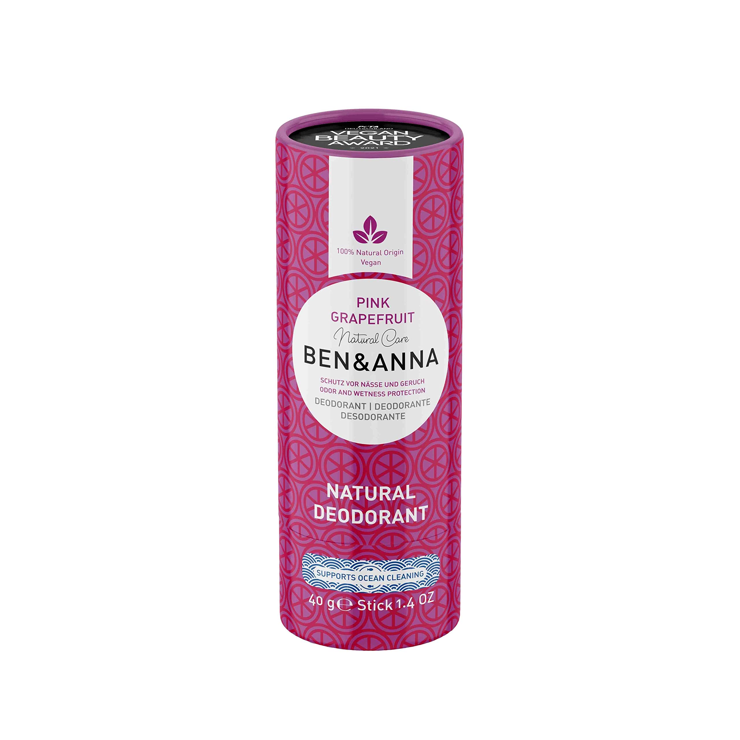 BEN & ANNA Paper Tube Deodorant Pink Grapefruit 40 g