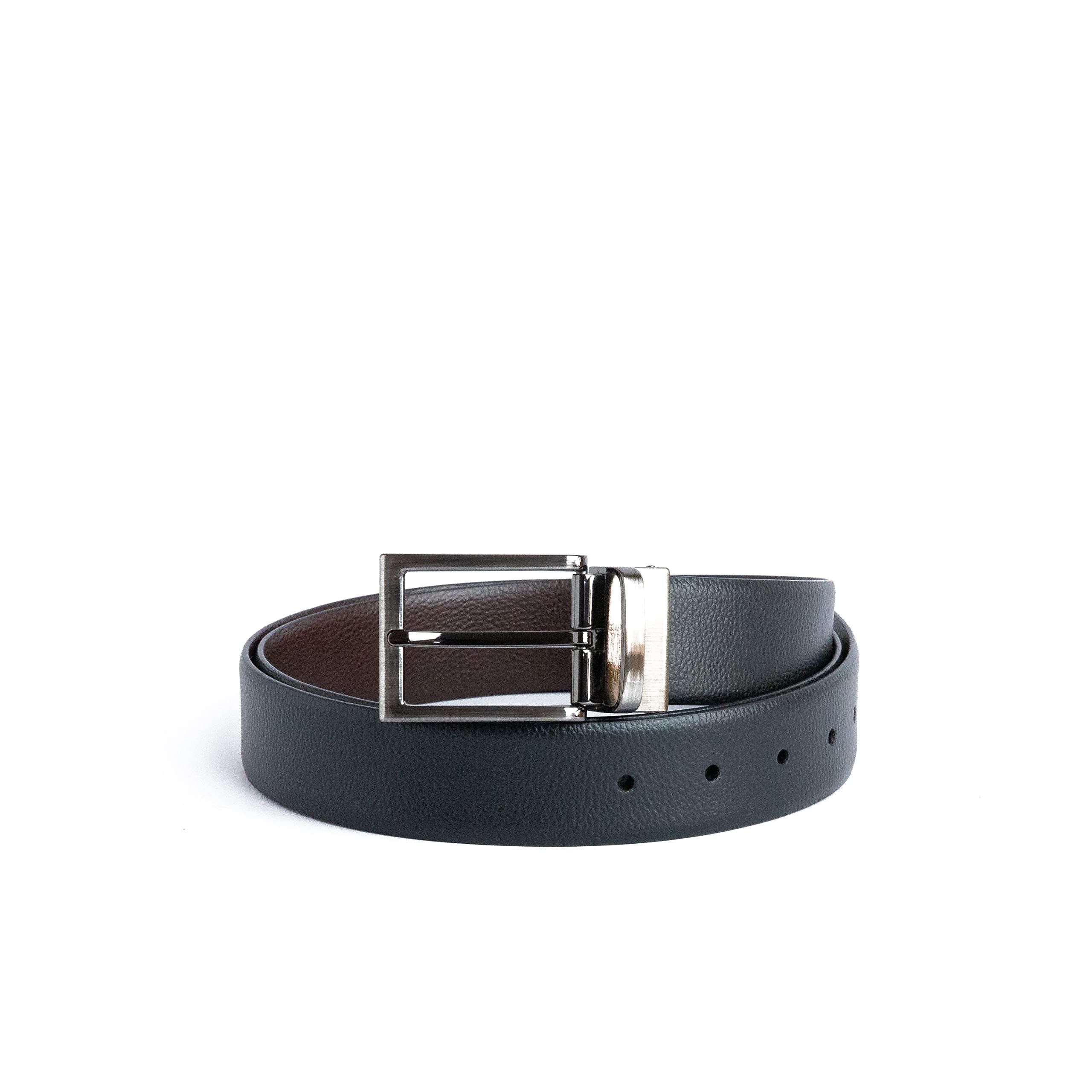 James Aston España Range Básico Men's Classic Reversible Black/Brown Spanish Leather Belt