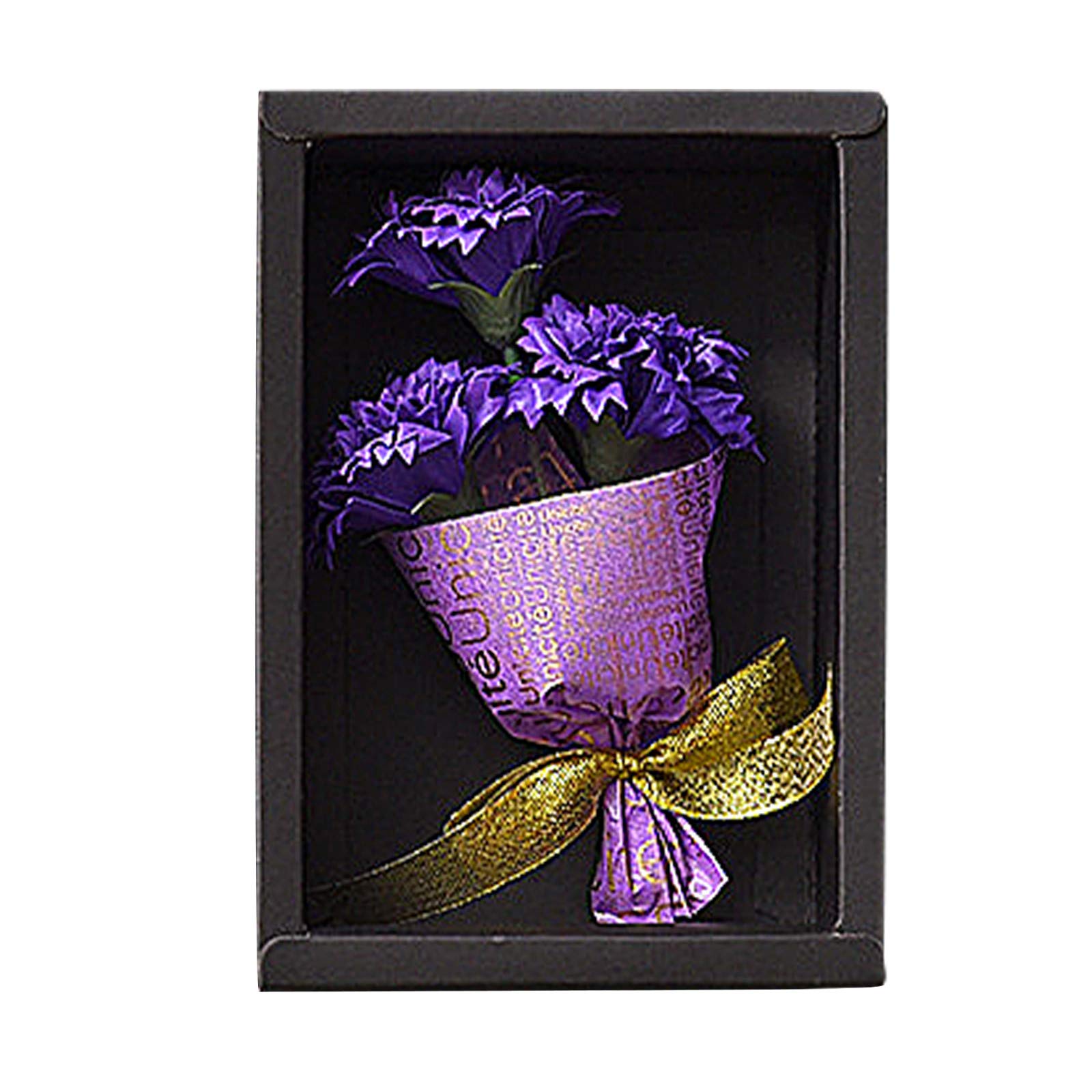 Riforlaa Day Great Carnation for Simulation Mother's or 3 Gift is Soap Lover Flower Artificial Flowers Artificial Flowers Christmas (Purple, One Size)