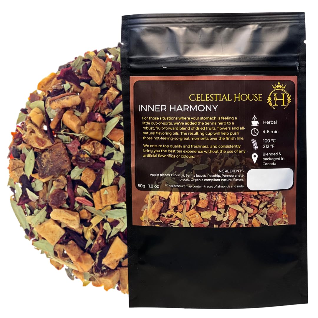 Luxury Classic Inner Harmony Tea Premium Herbal Tea Quality Organic Loose Tea Loose Leaf Tea Perfect for Detox Herbal Tea bags Earth Friendly 50 Gram 1.8 Ounces by Celestial House Premium Tea