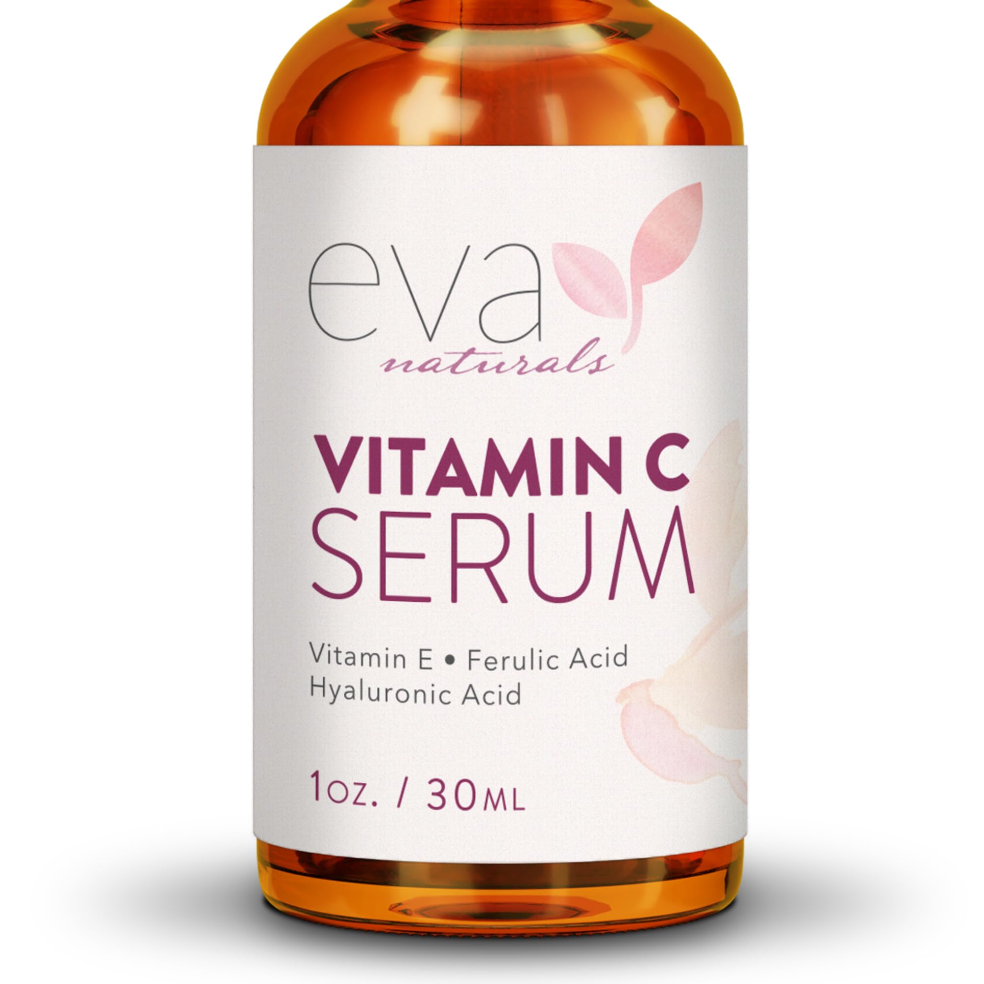 Eva Naturals Vitamin C Serum 20% for Face, Anti-Aging Formulation with Ferulic & Hyaluronic Acid, Vitamin E (30 ml)