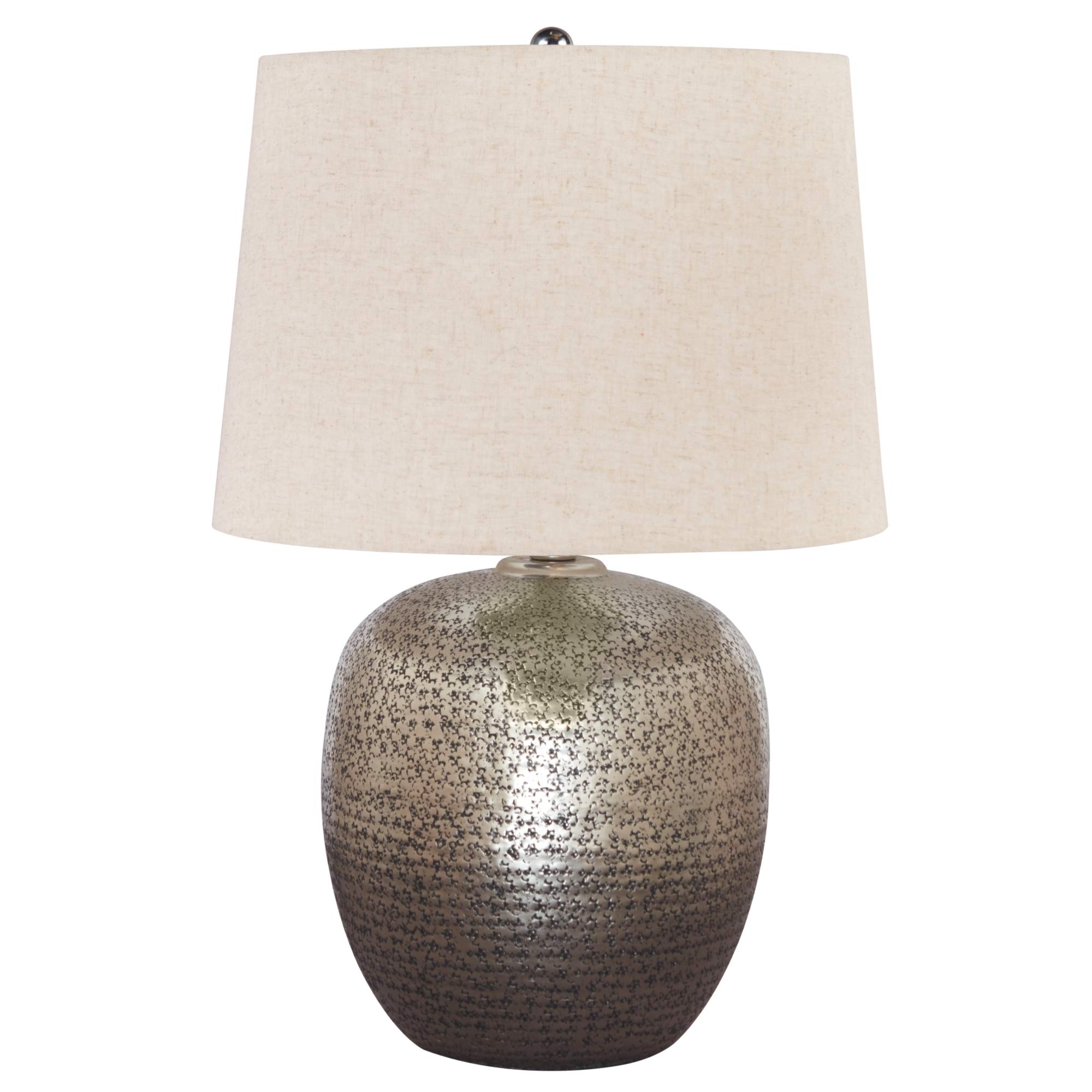 Signature Design by Ashley - Magalie Metal Table Lamp - Antique Silver Finish