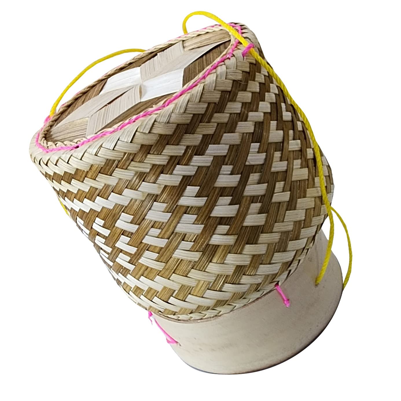 Heavens Tvcz Bamboo Sticky Rice Serving Basket Thai Kratip Container Handmade 100% Laos Traditional Weave Wickerwork Based Travel Picnic Based Dye Food Safe