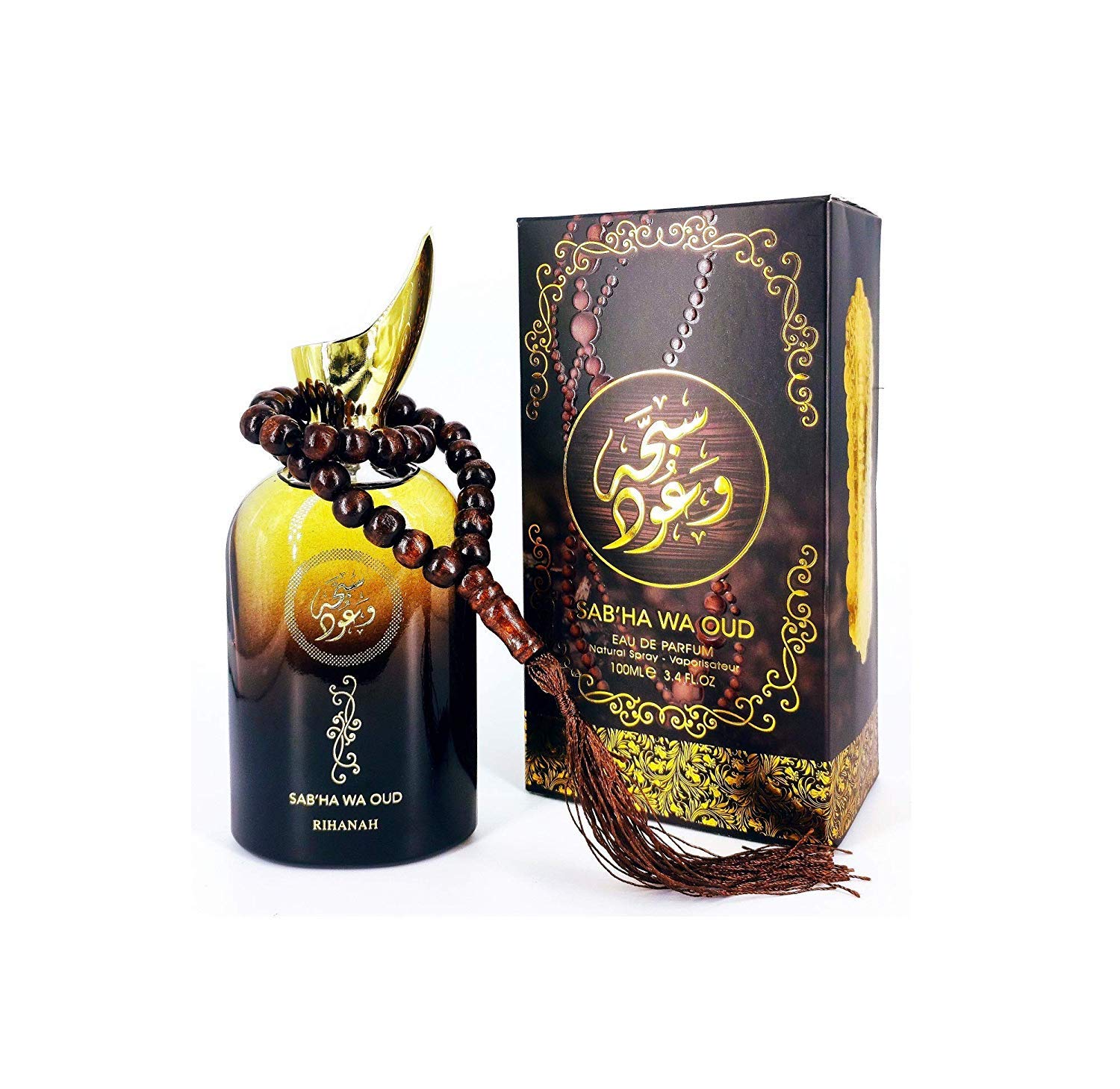 Rihanah Sab'ha Wa Oud Eau De Parfum 100 ML (3.4. F.L. O.Z.), Unisex Perfume, Made In U.A.E.