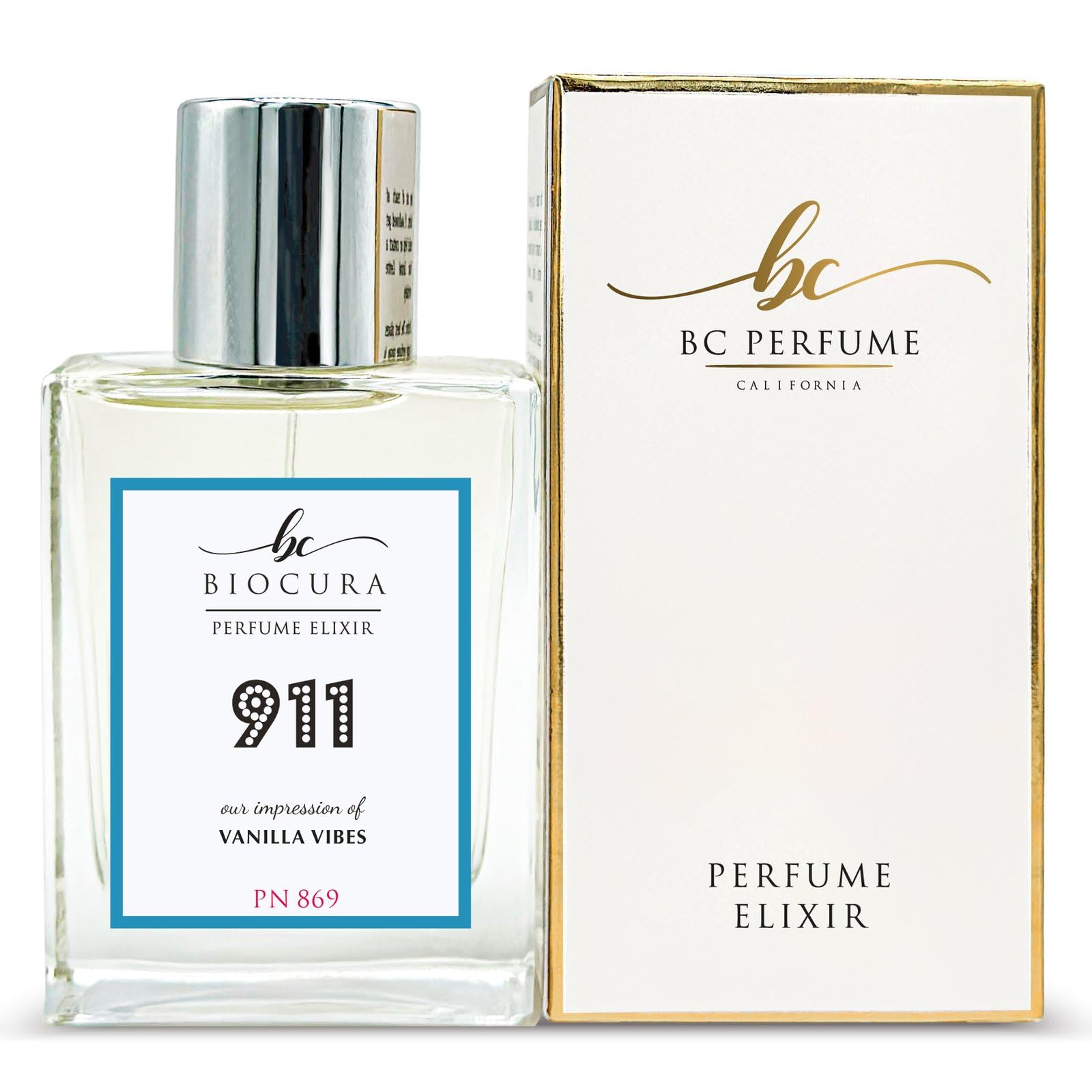 BIOCURABC Perfume 911 Inspired by Vanilla Vibes For Women & Men Fragrance Dupes Eau de Parfum Bottle 1.7 Fl Oz/50ml