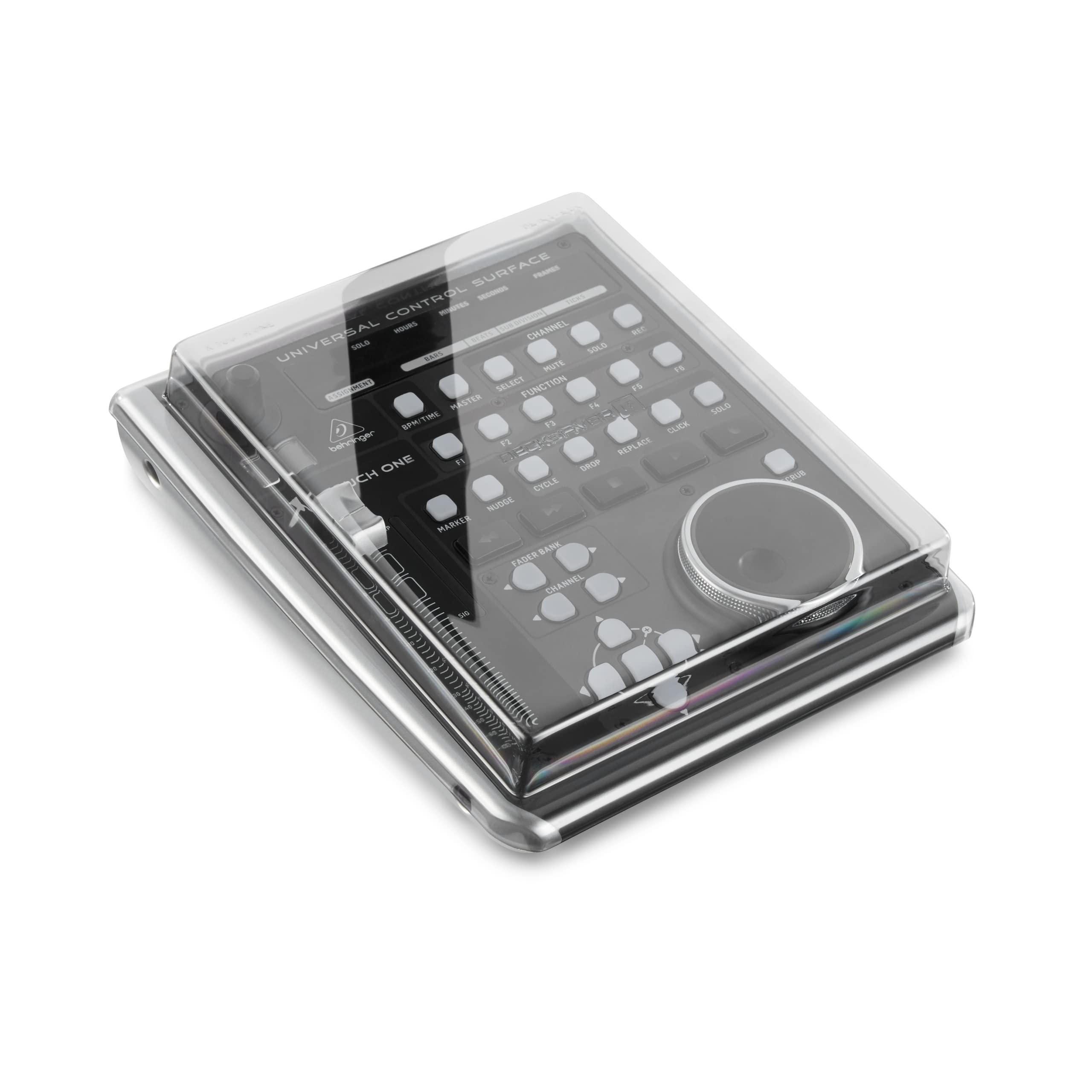 DecksaverLE Cover for Behringer X-Touch One - Super-Durable Polycarbonate Protective lid in Smoked Clear Colour, Made in The UK - The Producers' Choice for Unbeatable Protection