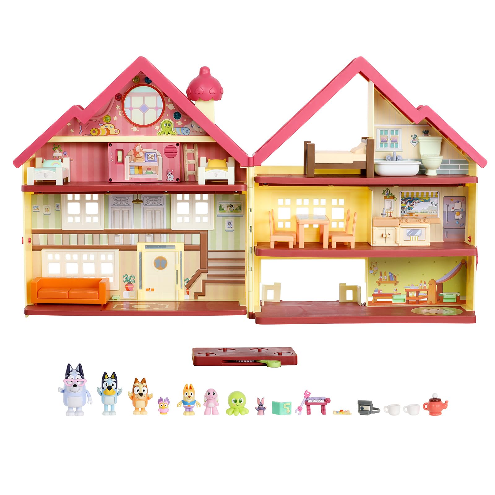 Bluey Ultimate Lights & Sounds Playhouse & Toy Box, 2.5-3 inch Figures | Amazon Exclusive