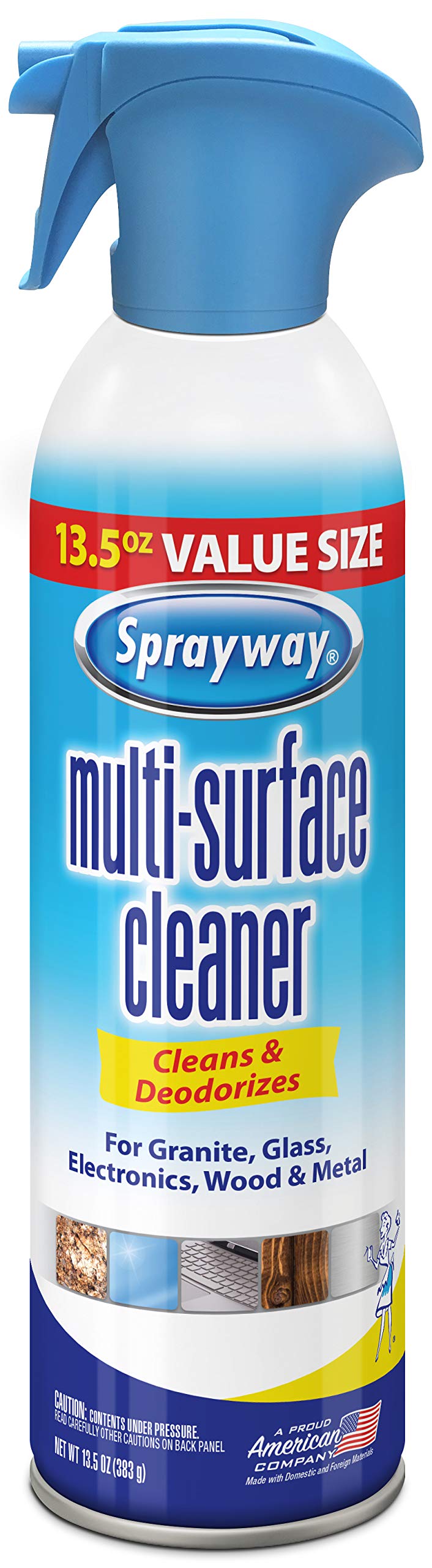 SpraywaySW007R Multi-Purpose Cleaner, Cleans & Deodorizes, for Granite, Glass, Wood, and Metal, 13.5 Oz