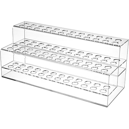 Tofficu Acrylic Pen Holder: 48-Slots Pen Display Stand - Plastic Pen Holder - Clear Pen Stand - Marker Display - Clear Acrylic Pencil Display Stand - Clear Stationer Showing for Home Office & Store