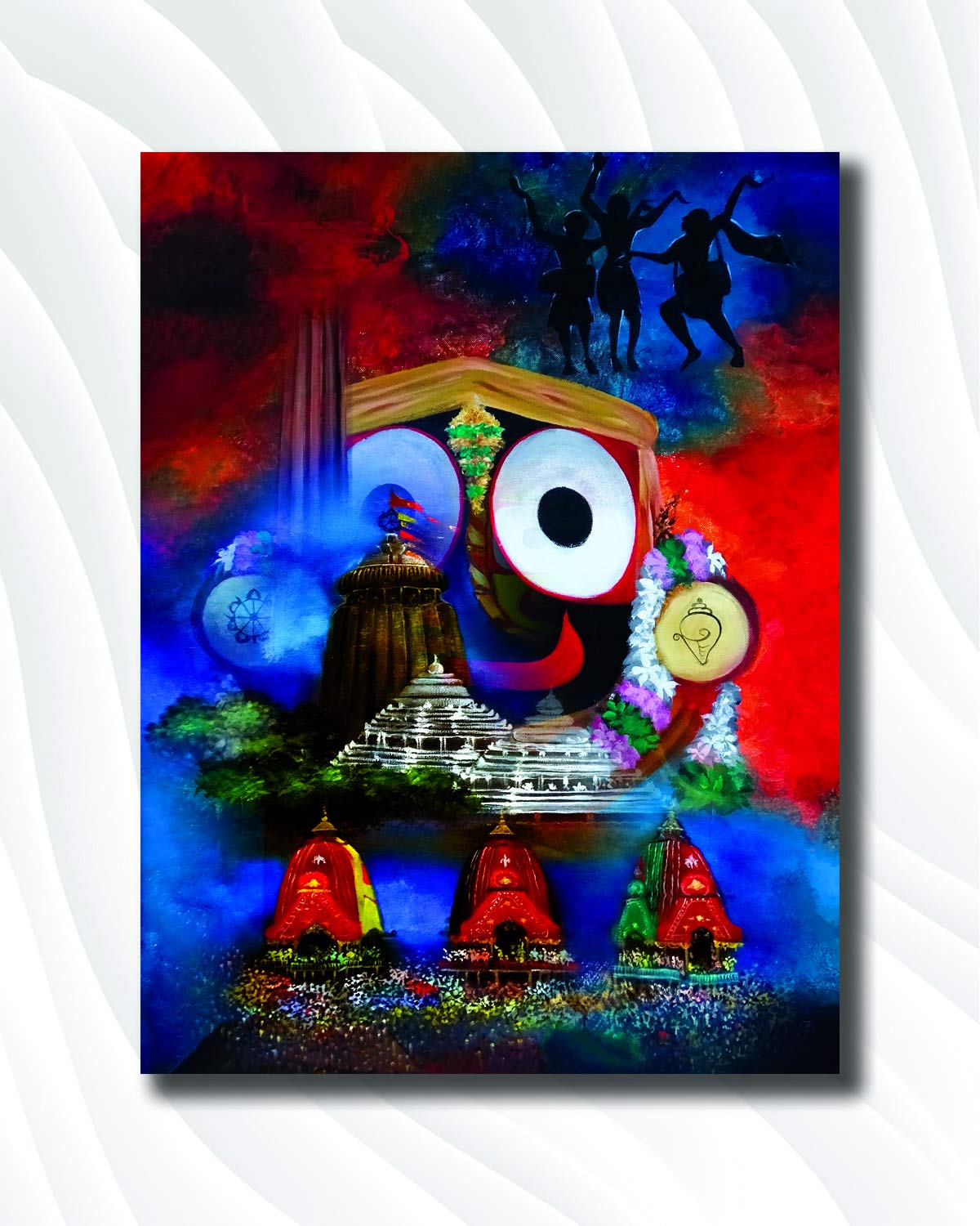 Namaste Home - Canvas Painting - Shree ji - Traditional Art - Canvas Painting (Cotton Canvas, Small Size 19X15 Inches, Multicolor)