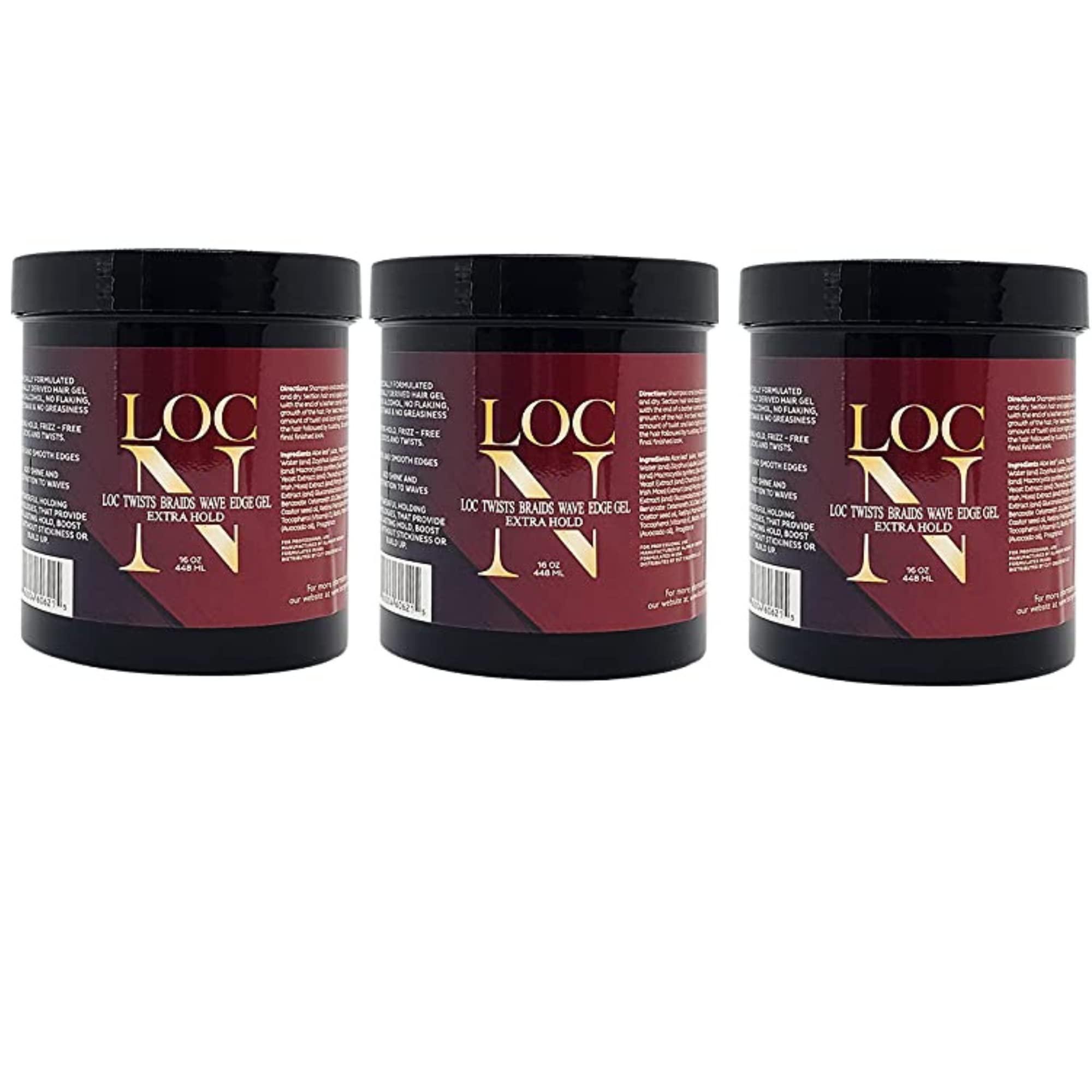 LOC N EDGE GEL EXTRA HOLD 16 Oz."Pack of 3"