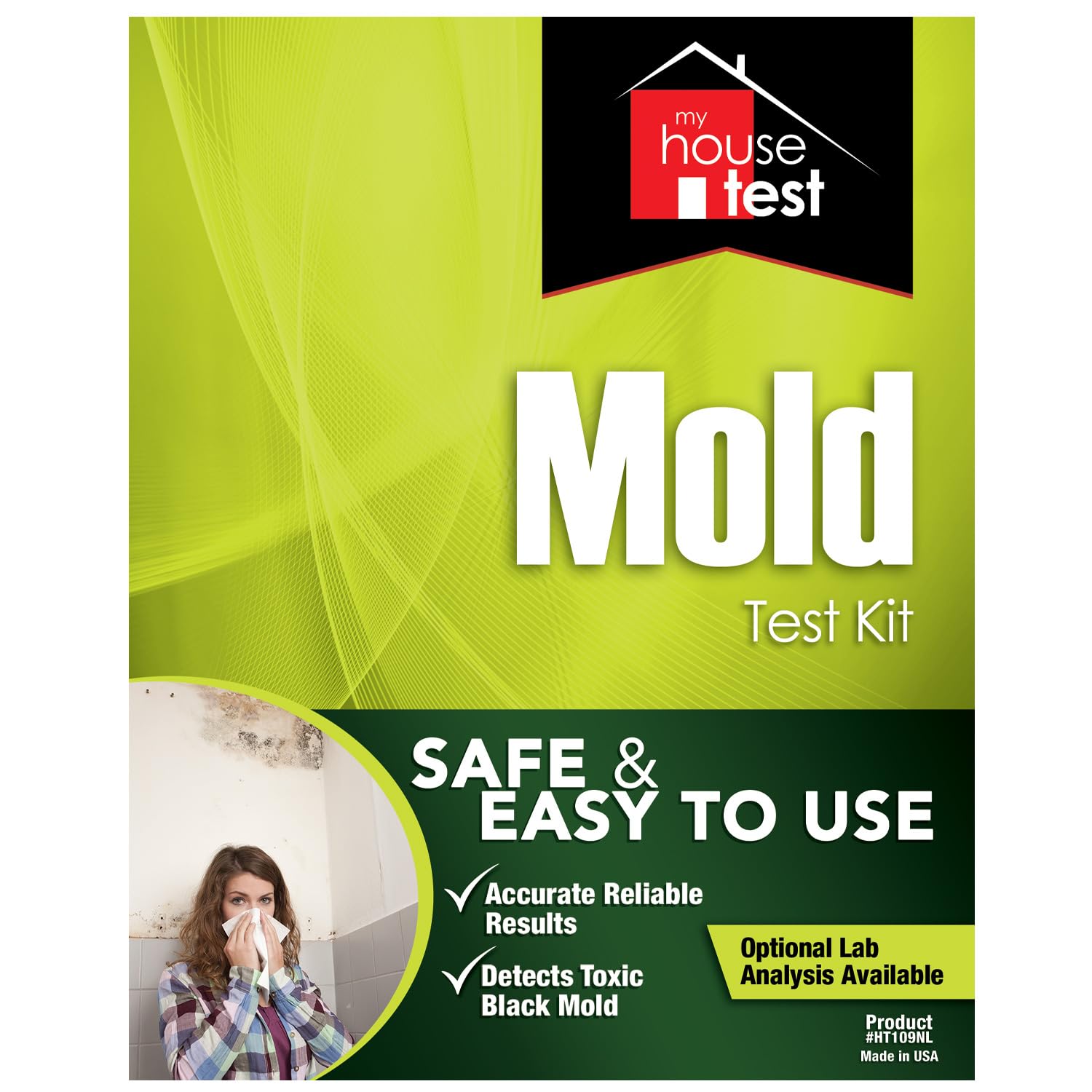 My House Test - DIY Mold Test Kit for Home - Quick 48-Hour Visible Results, Air & Surface Analysis, Mold Testing Kit - Optional Lab Analysis