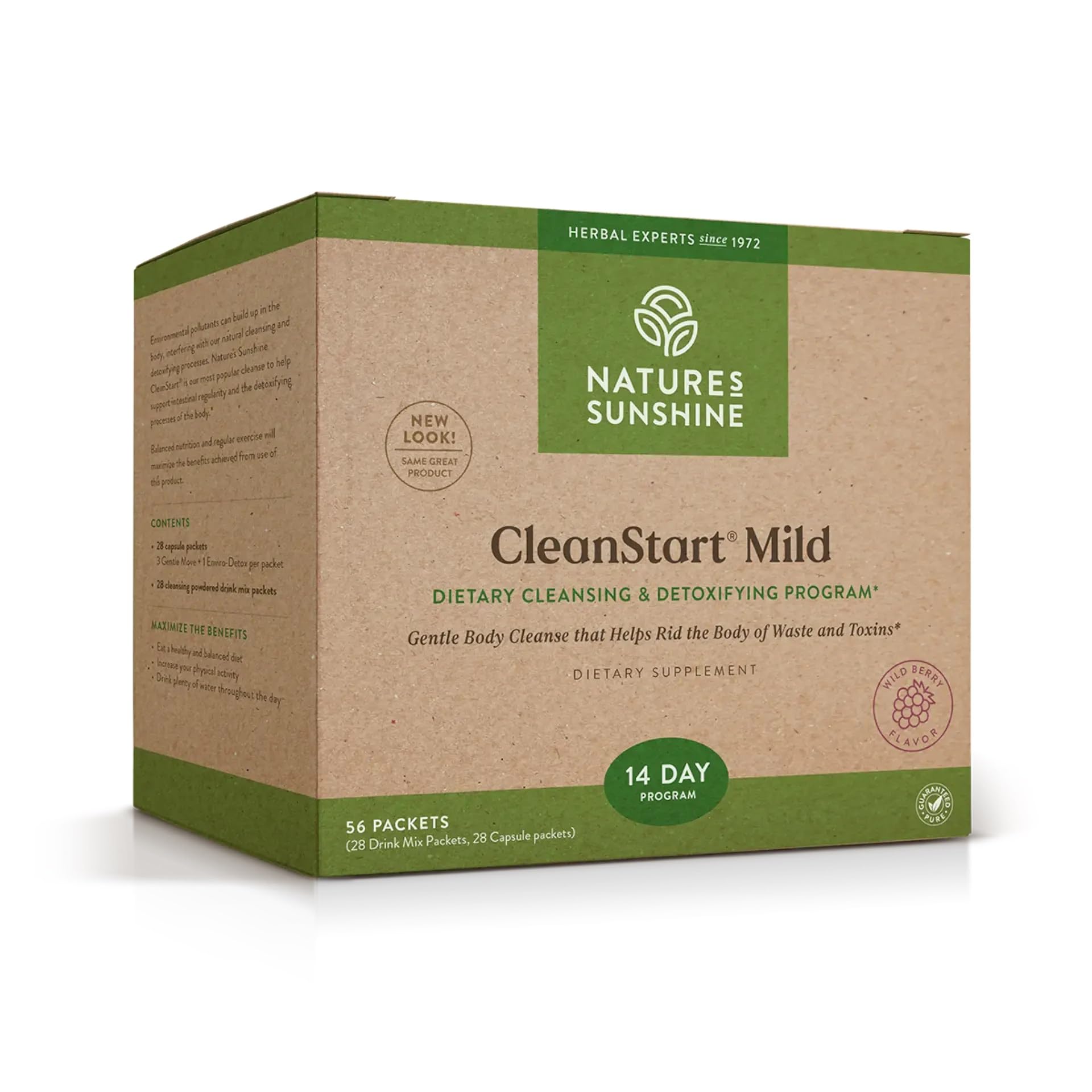 Nature's Sunshine CleanStart Mild, 56 Packets | Powerful Herbal Detox that Supports Natural, Everyday Cleansing of Waste from the Body