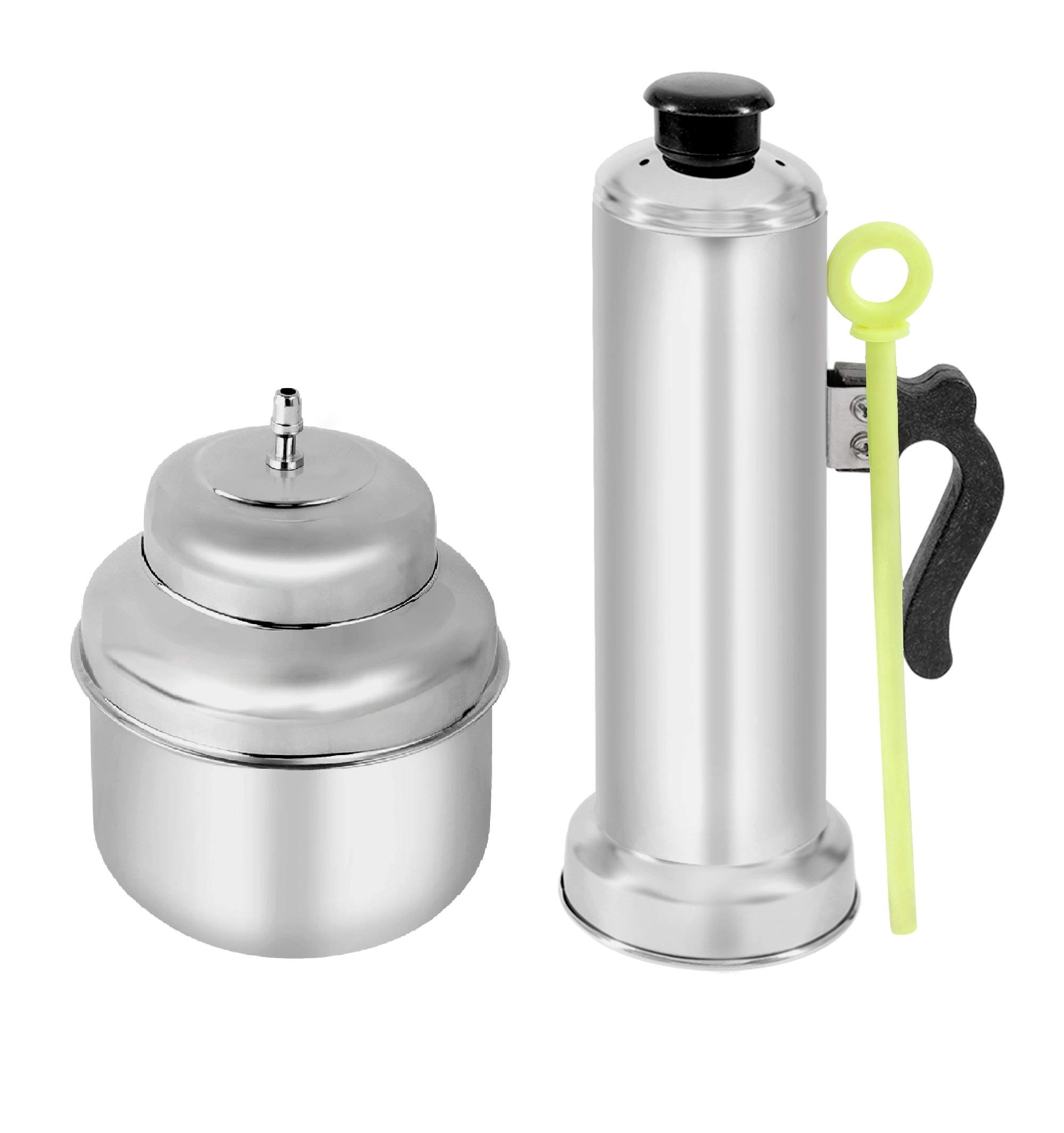 SOWBAGHYA Stainless Steel Puttu Maker and Mini Boiler Set- Silver | Puttu Kudam | Puttu Maker With Steamer Plate & Stick | Induction Base | Suitable For Pressure Cooker