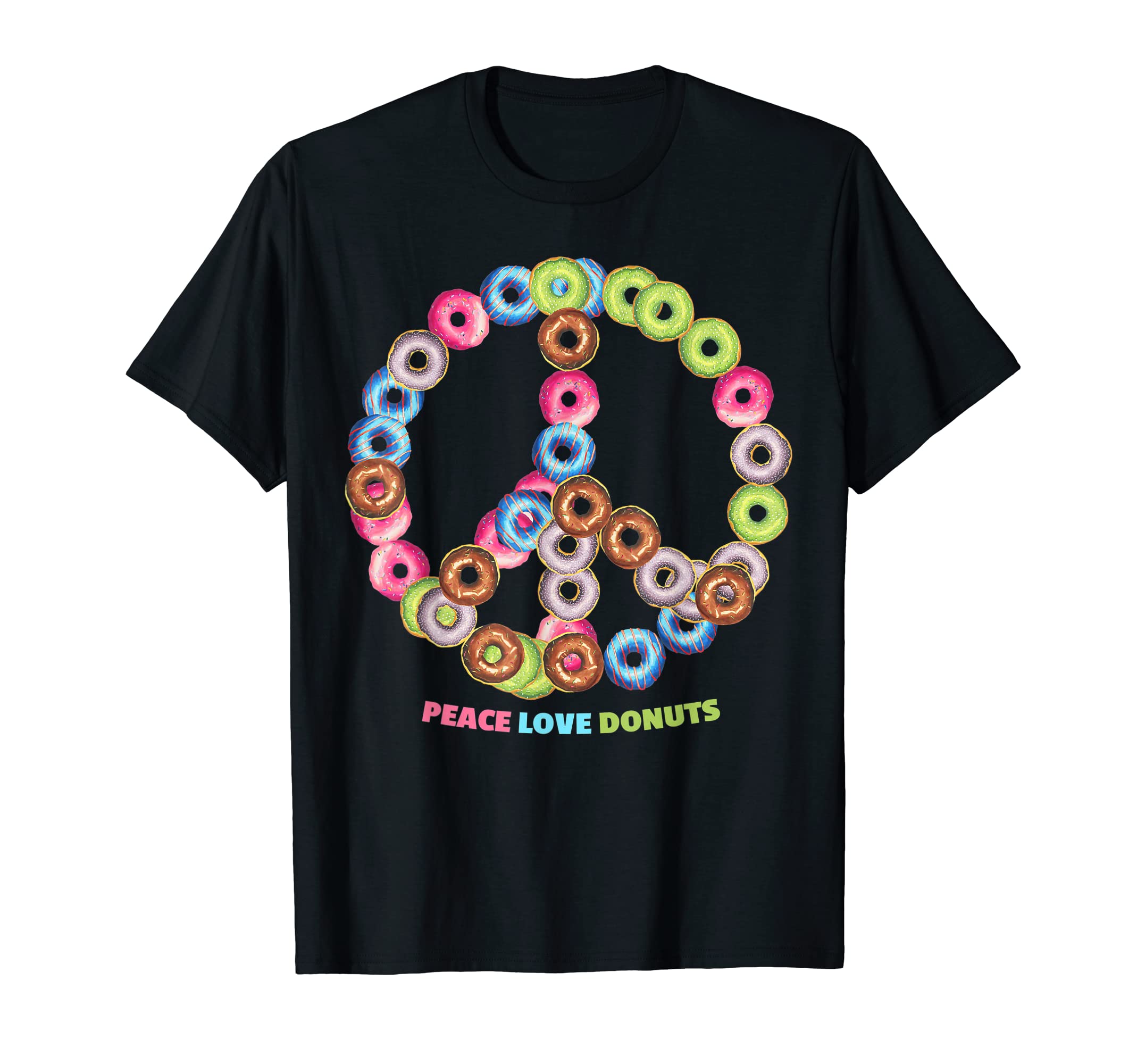 Peace Love Donuts Tee for Bakers, Pastry Chef, Culinary Pros T-Shirt