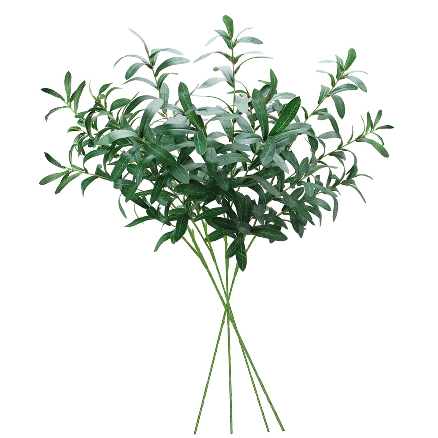 Sunm boutique 4 Pcs Artificial Artificial Olive Branch Greenery Leaves Garland Party Garden Wall Decoration