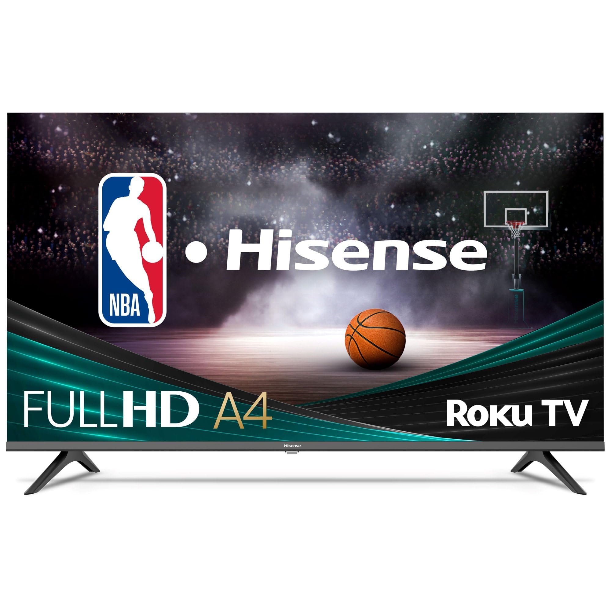 Hisense40-Inch Class A4 Series FHD 1080p Smart Roku TV with Alexa Compatibility (40A4NR, 2024 Model) - Dolby Audio, Slim Bezel Design, Google Assistant