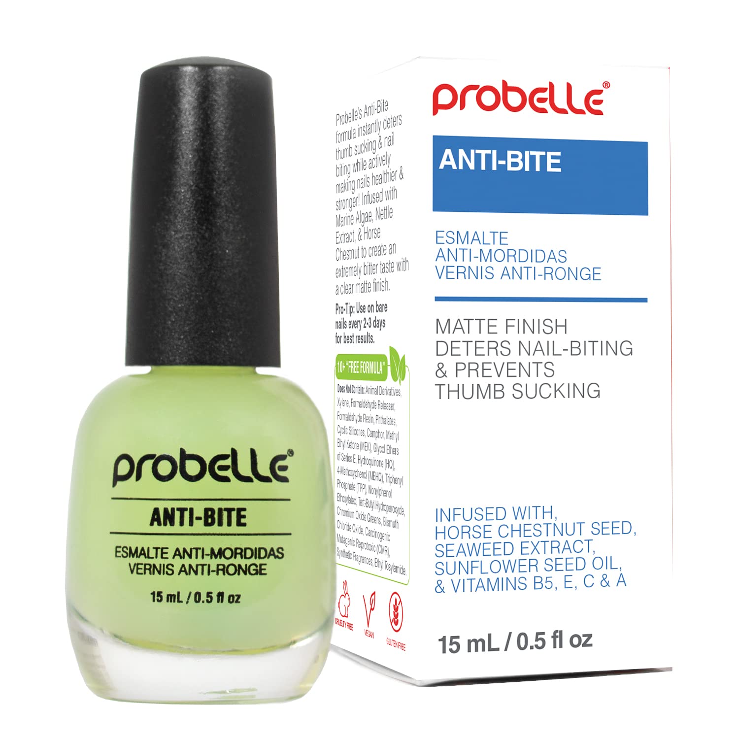 ProbelleNo Bite Nail Polish, Thumb Guard & Thumb Sucking Stop - 9 Pieces 5fl. oz/15ml